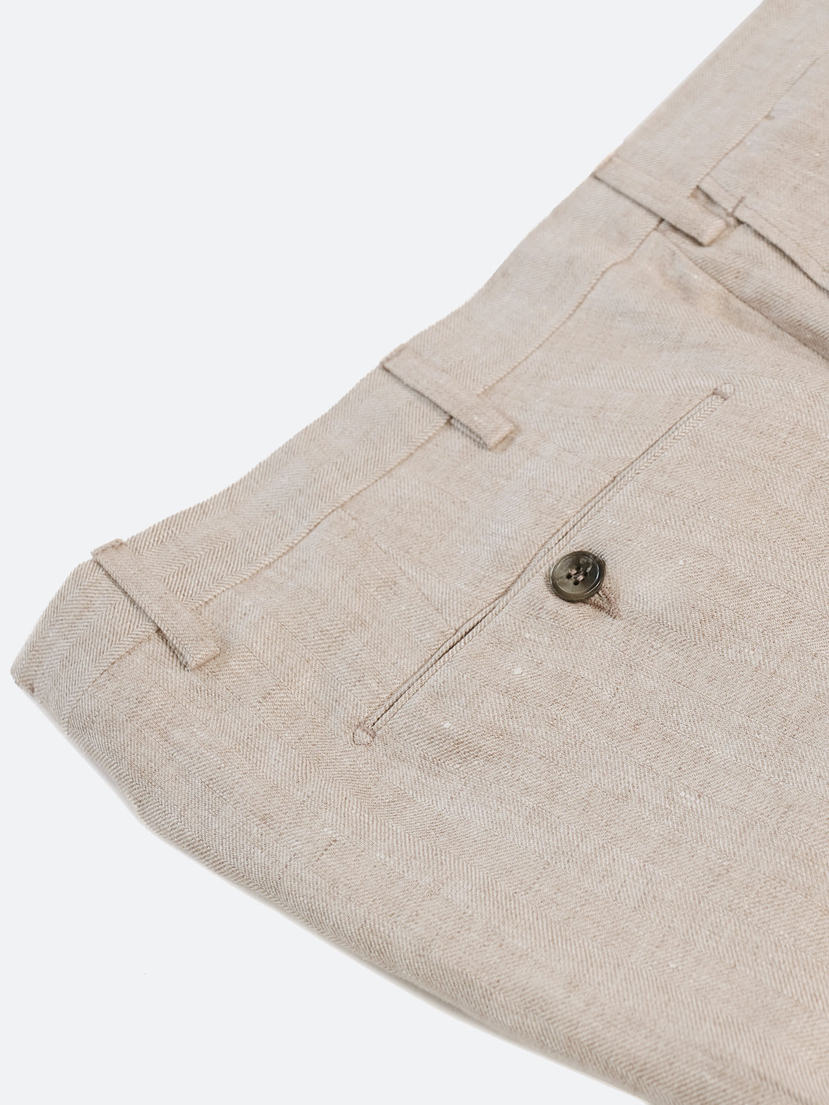 Noli Trouser - Cinnamon Linen Chevron