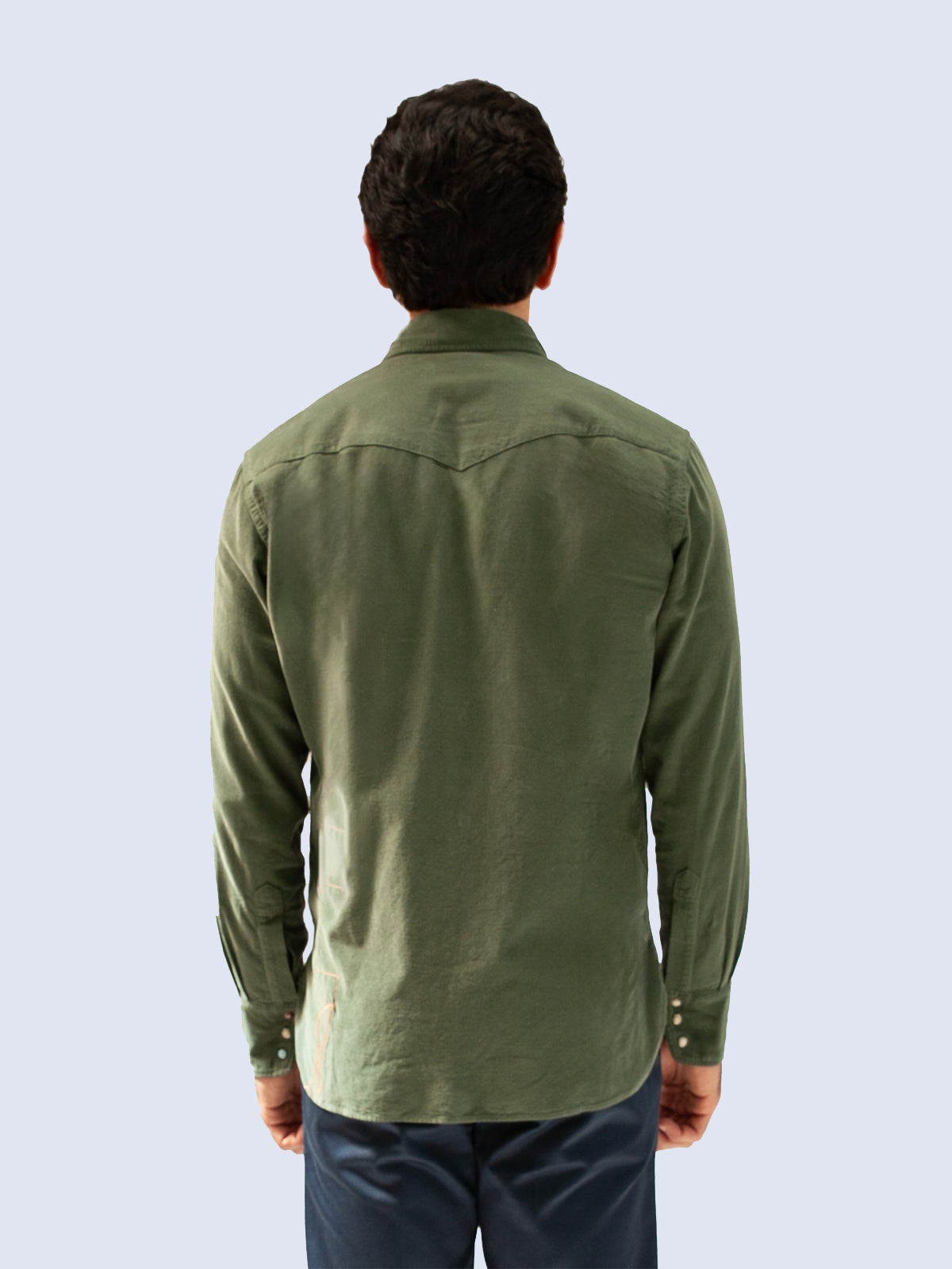 Fortela Olive Corduroy Texan Shirt