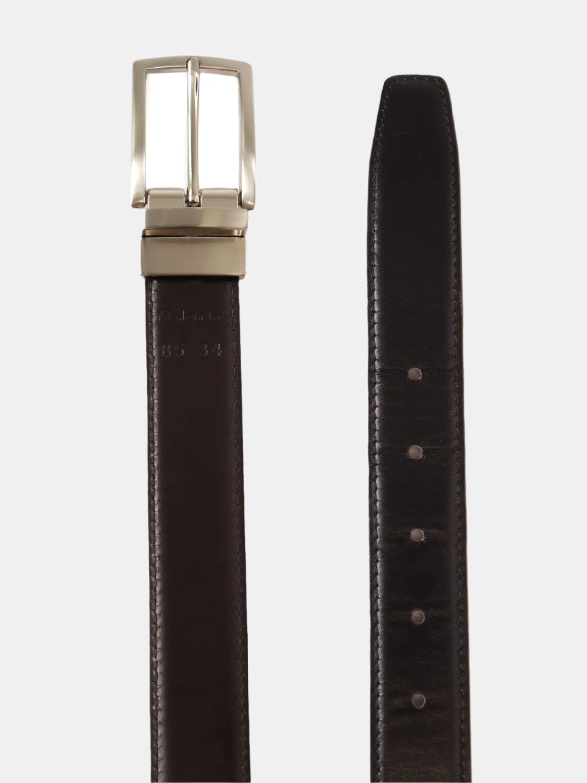 Black and Brown Leather Reversible Belt - Ottone