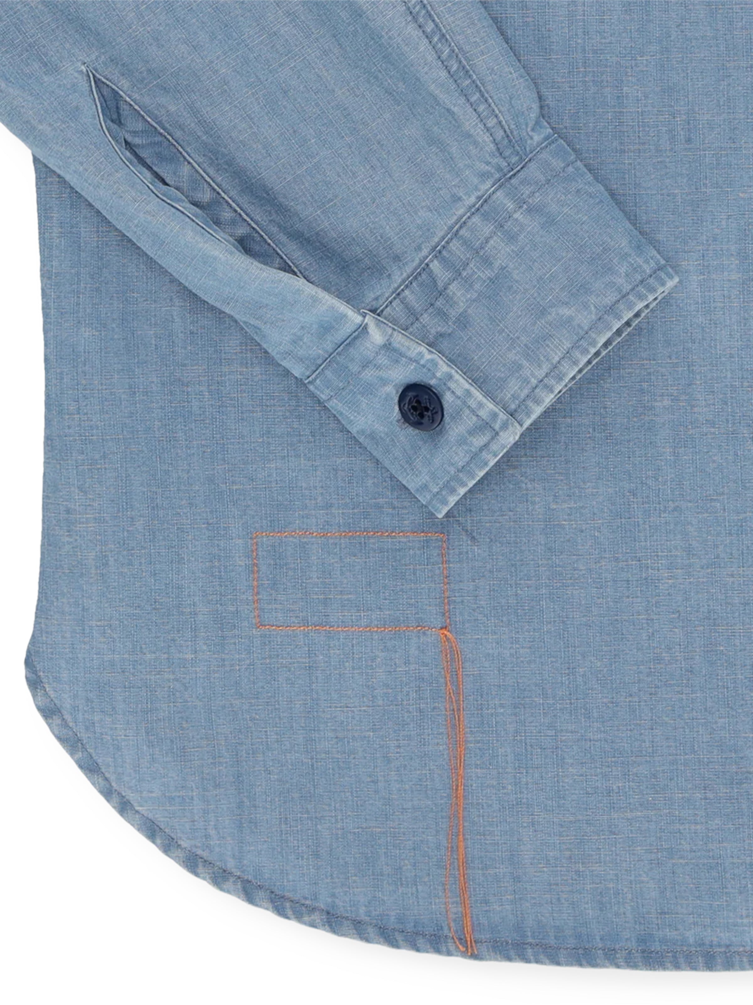 Fortela Blue Chambray Overshirt