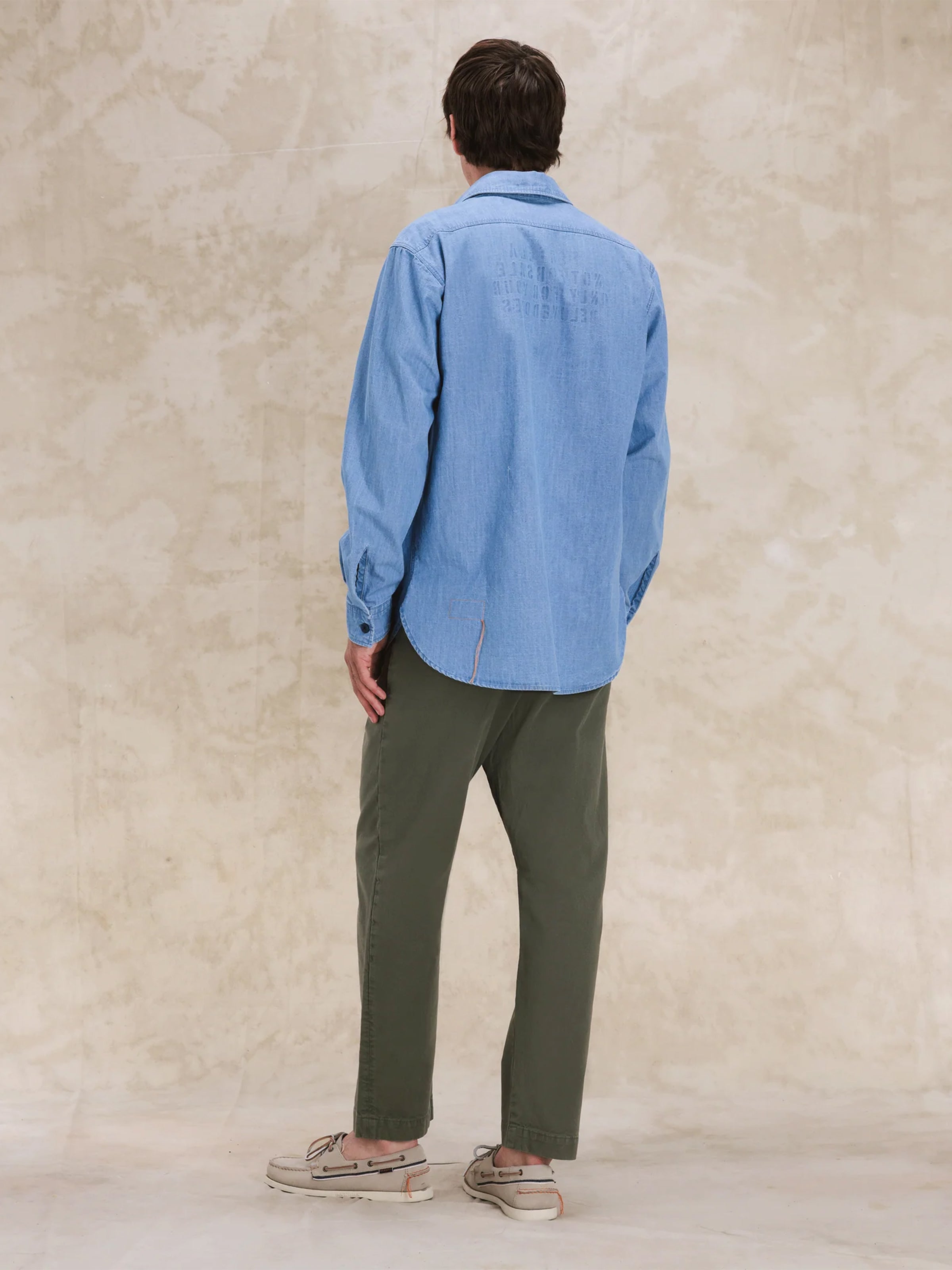 Fortela Blue Chambray Overshirt