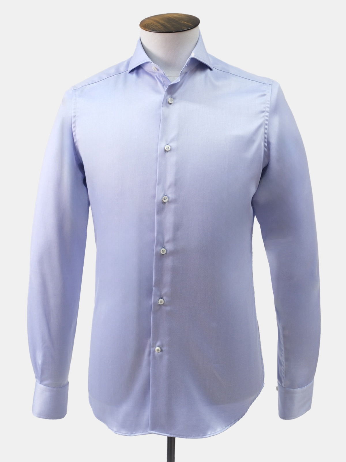 Blue Fine Twill Cutaway Collar Shirt