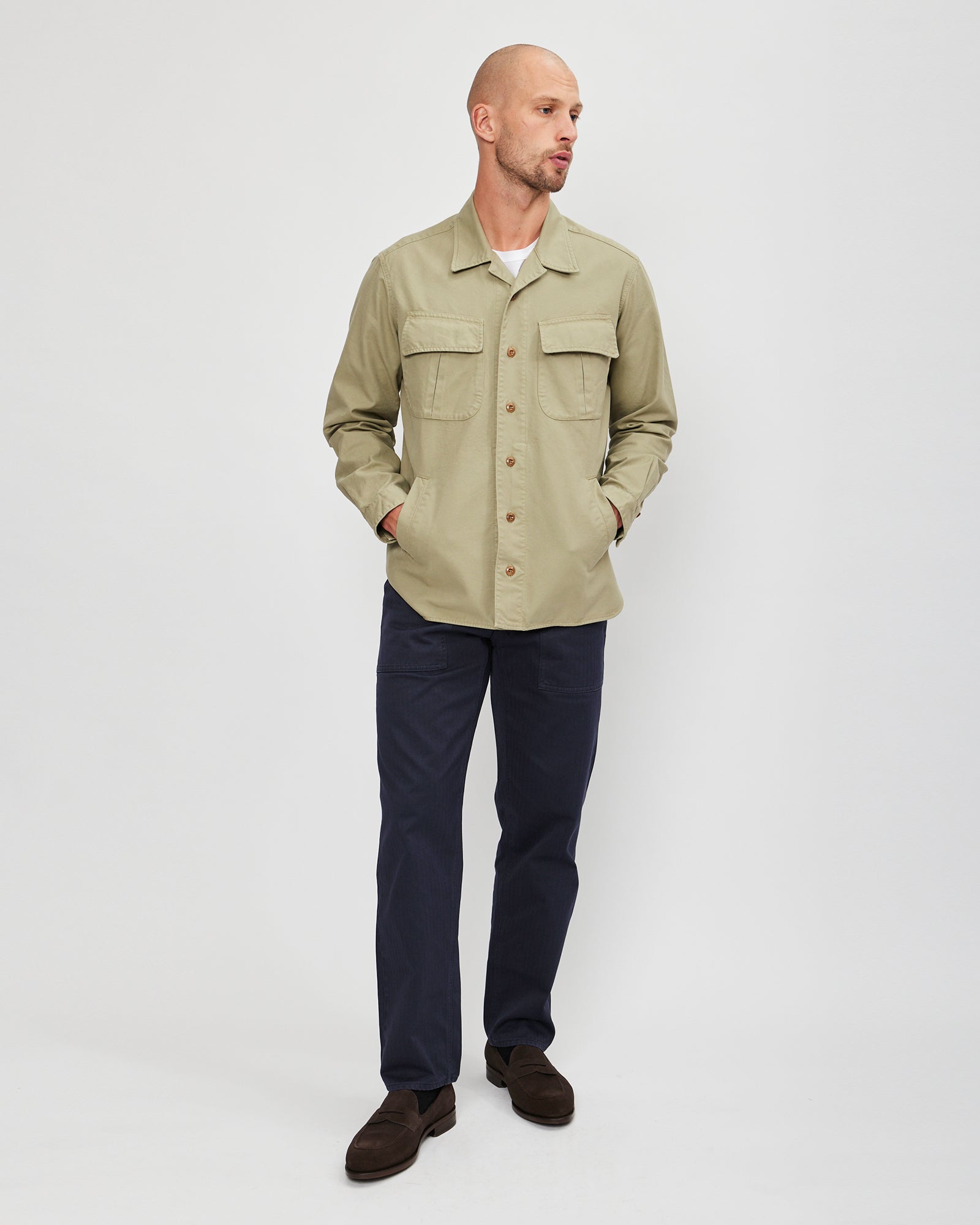 Fortela Mekong Military Green Overshirt