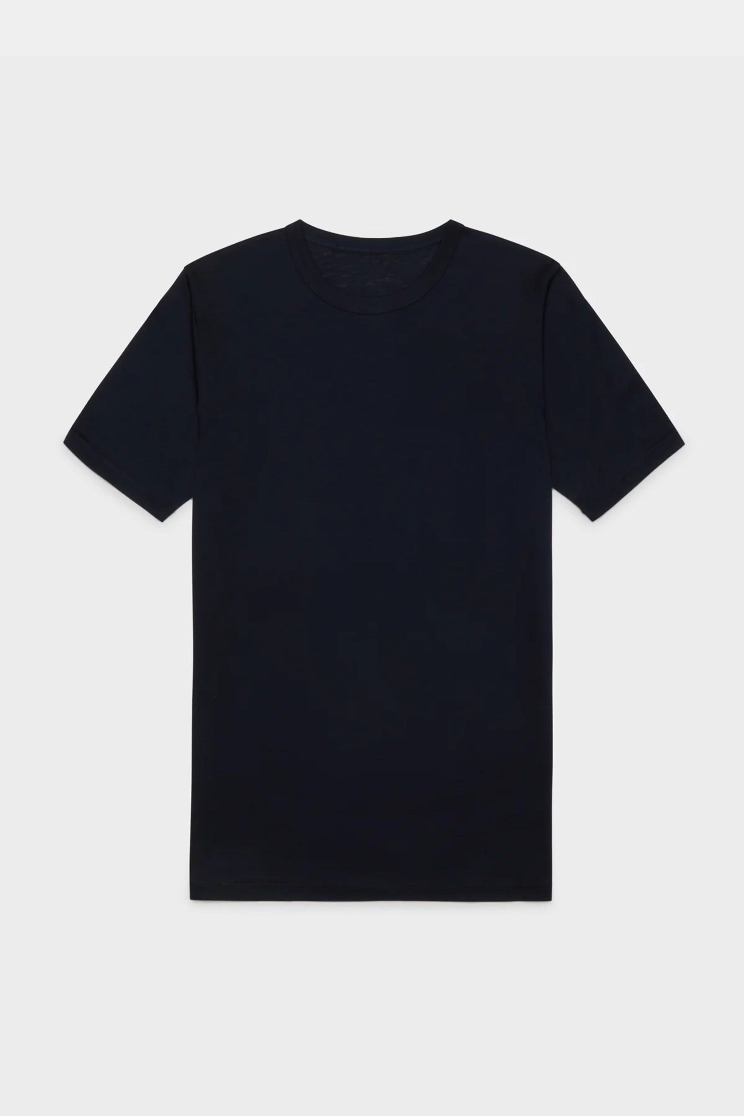 Navy Fitted Cotton Tee - Production Sample
