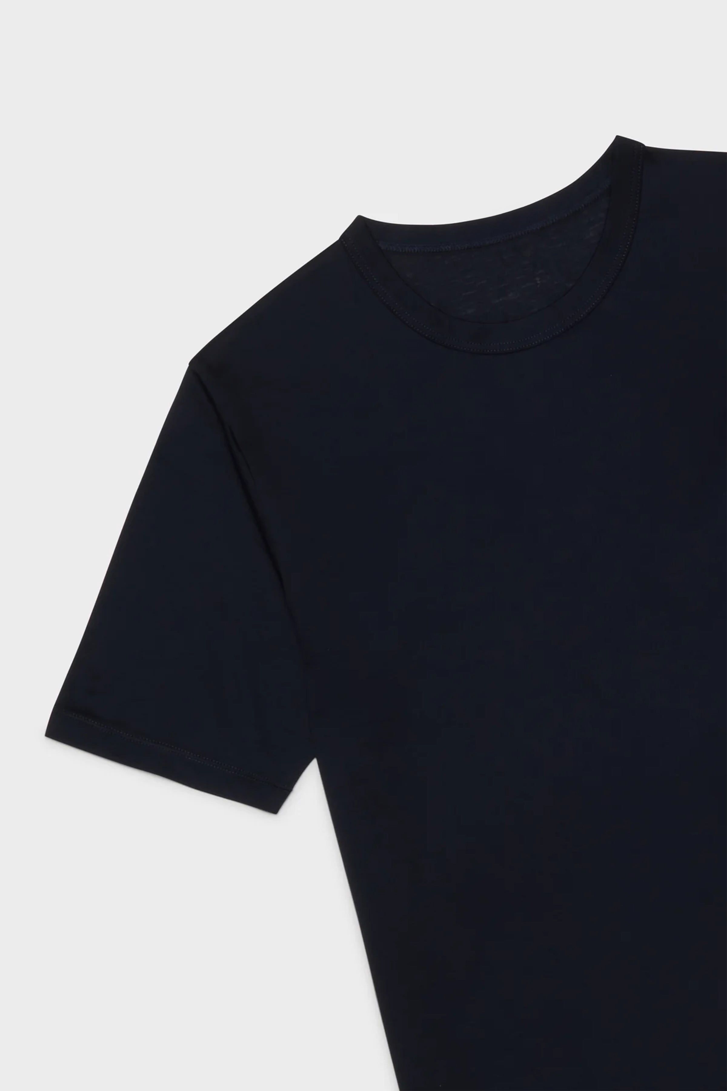 Navy Fitted Cotton Tee - Production Sample