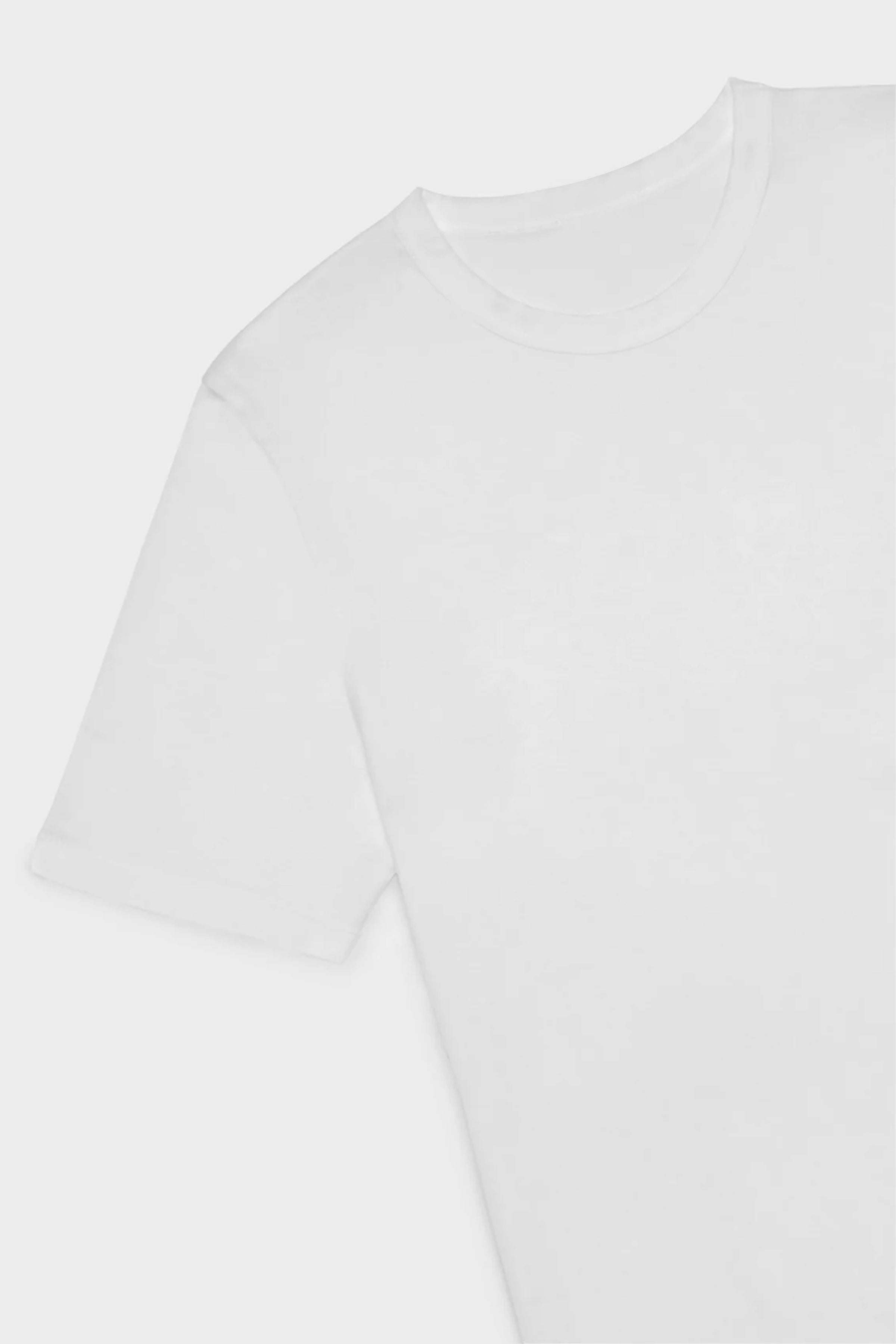 White Fitted Cotton Tee - Production Sample
