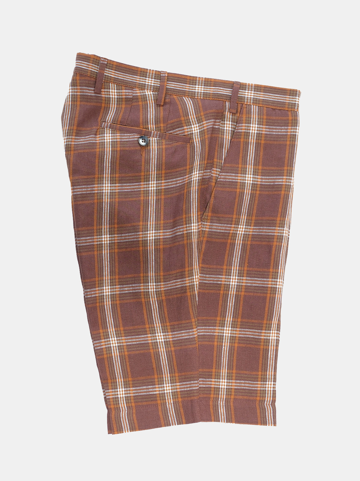 Fermo Shorts - Rust Linen Check