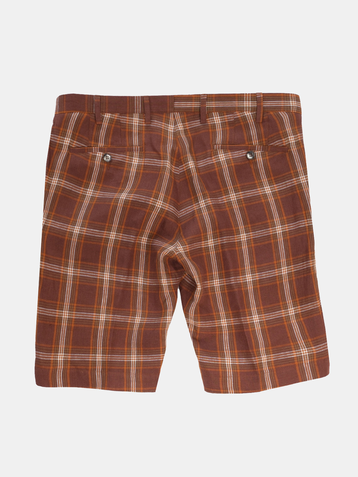 Fermo Shorts - Rust Linen Check