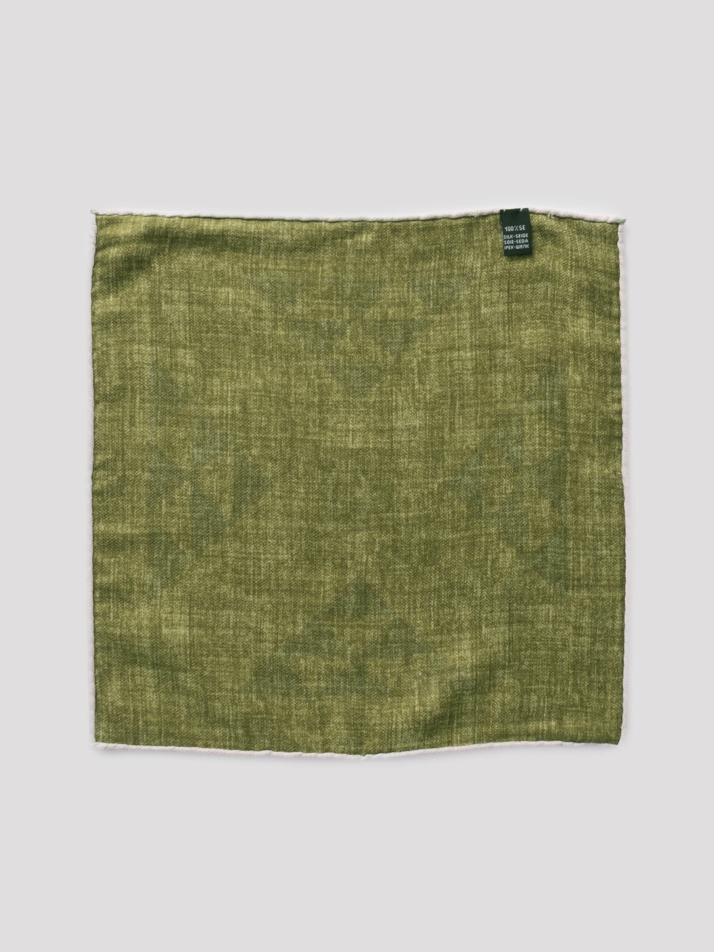 Sand & Olive Meander Motif Silk Pochette