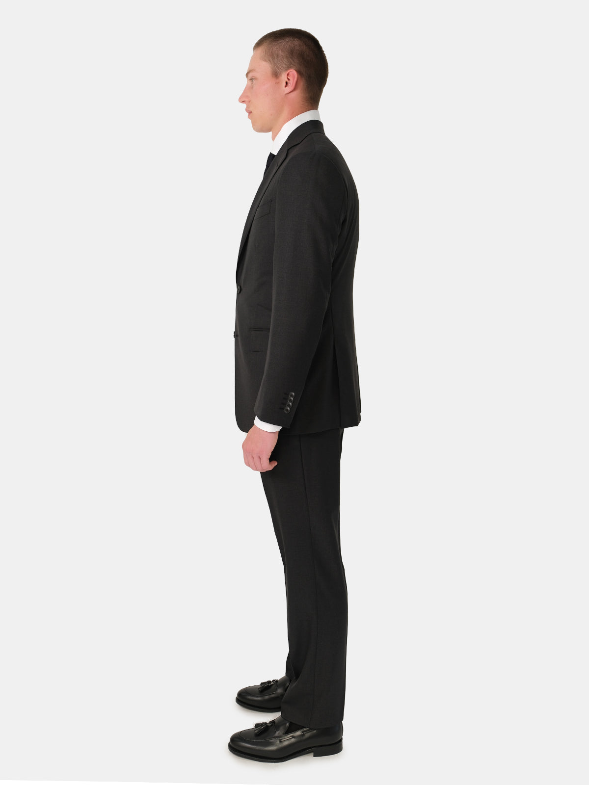 Charcoal Twill Single Breasted Serchio Suit