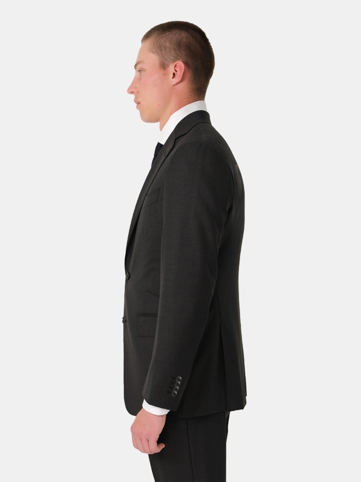 Charcoal Twill Single Breasted Serchio Suit