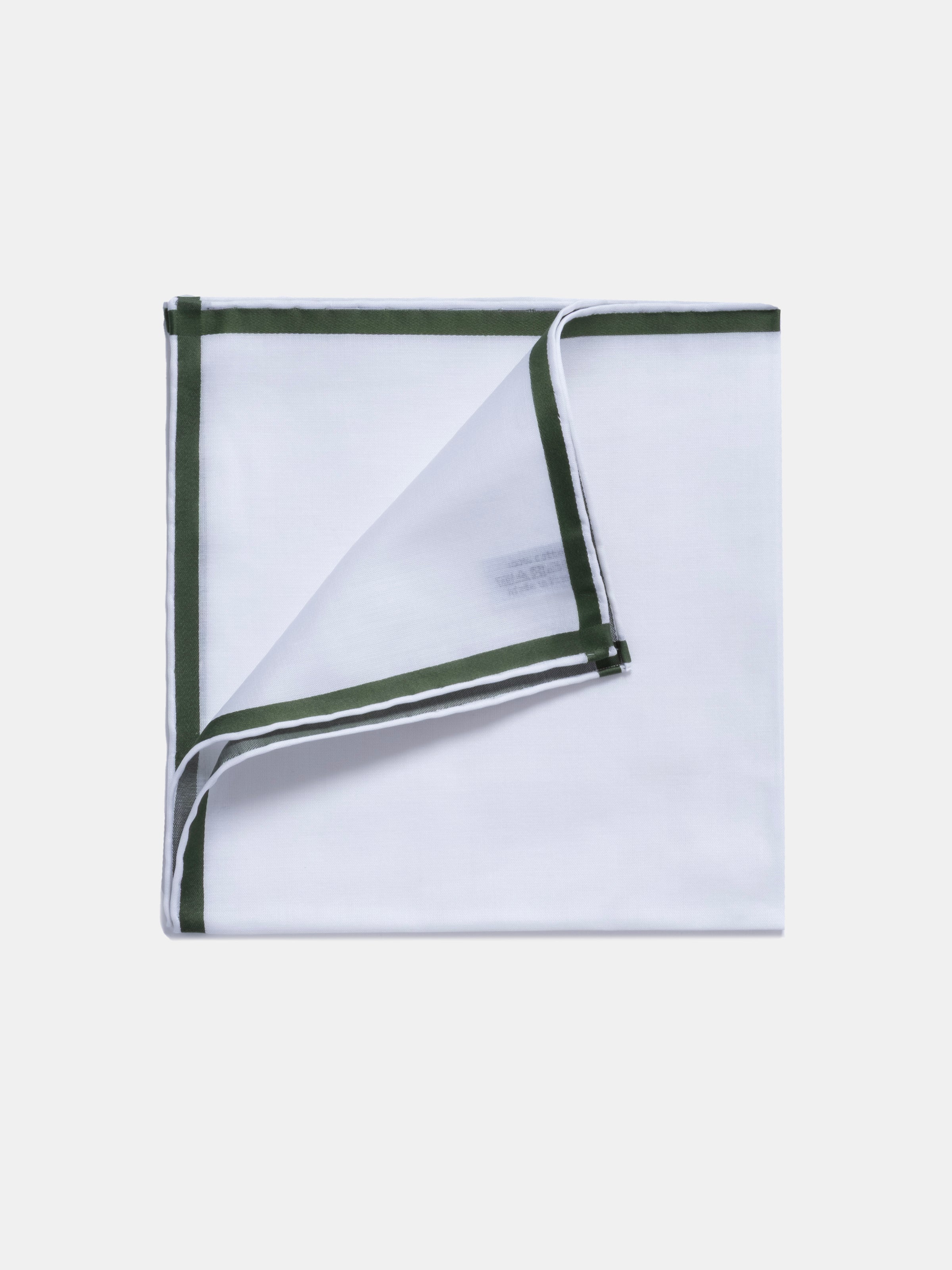 Simonnot Olive Green Cotton Shoestring Pochette