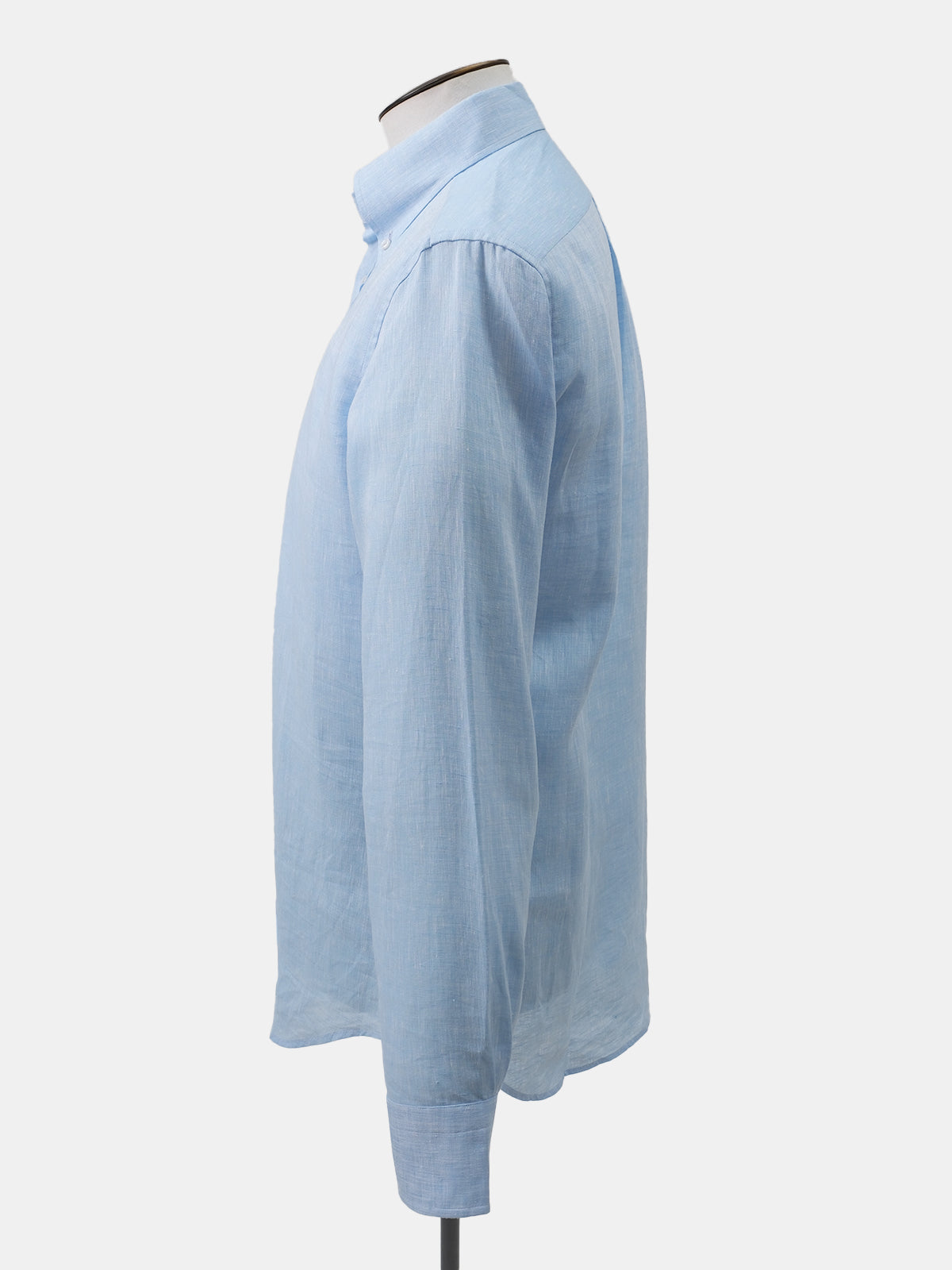 Sky Blue Long Sleeve Linen Shirt Sample