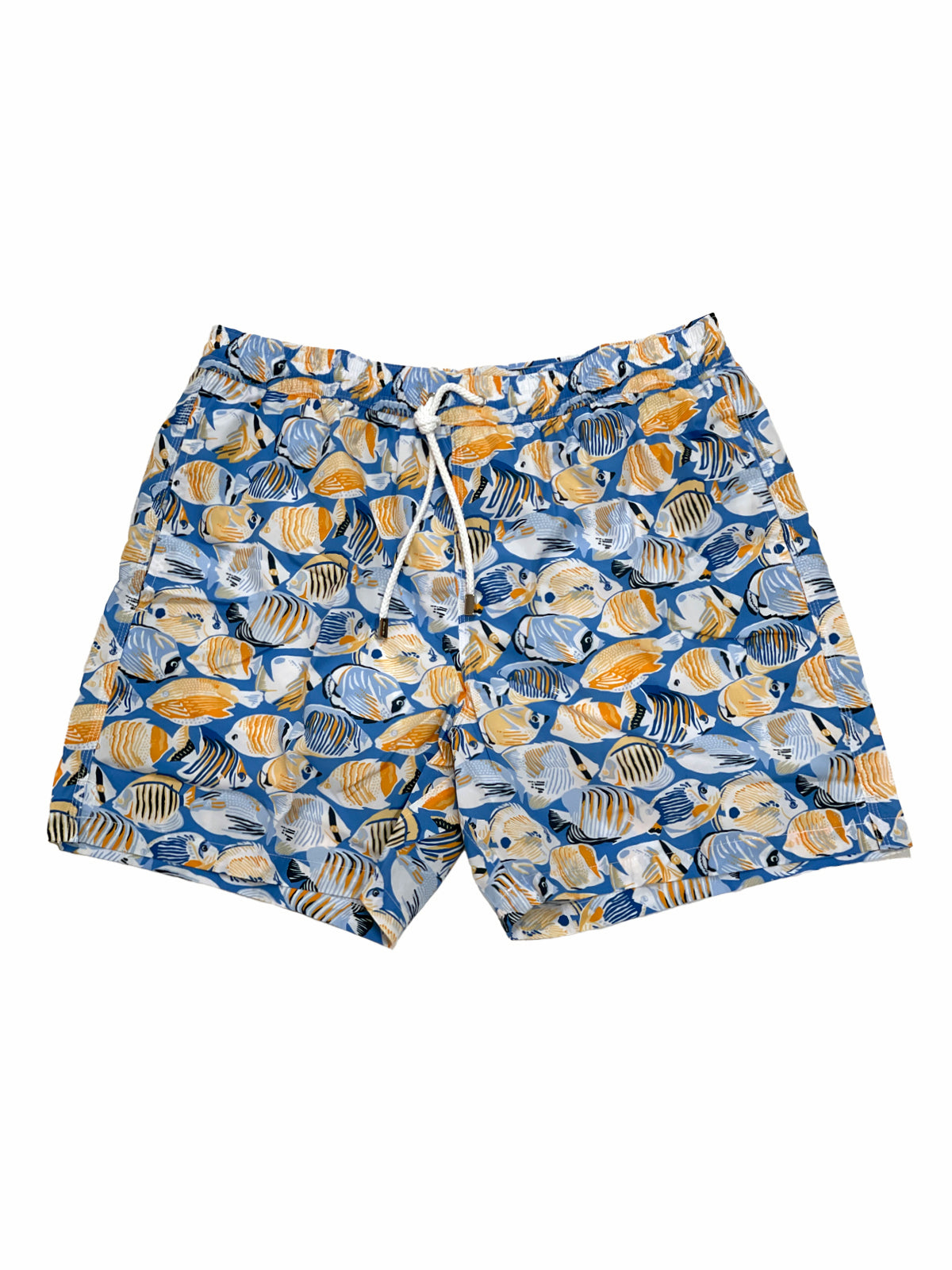 Tropical Fish Orange Printed Swim Shorts