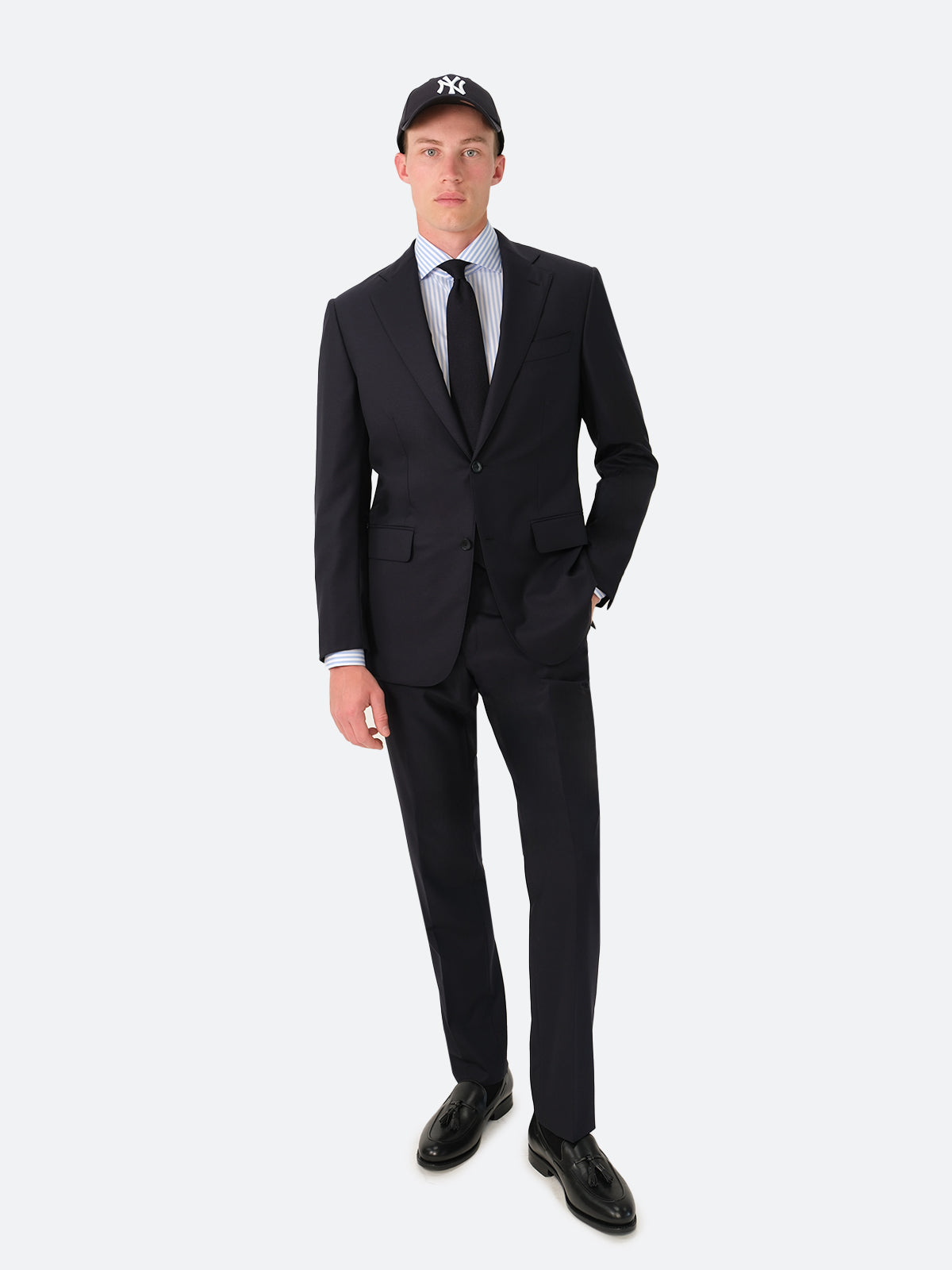 Navy Twill Single Breasted Tiber Suit