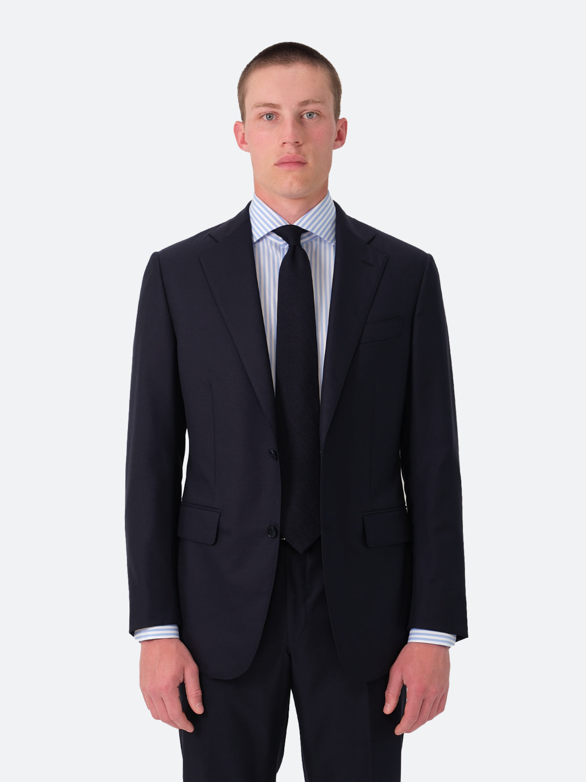 Navy Twill Single Breasted Tiber Suit