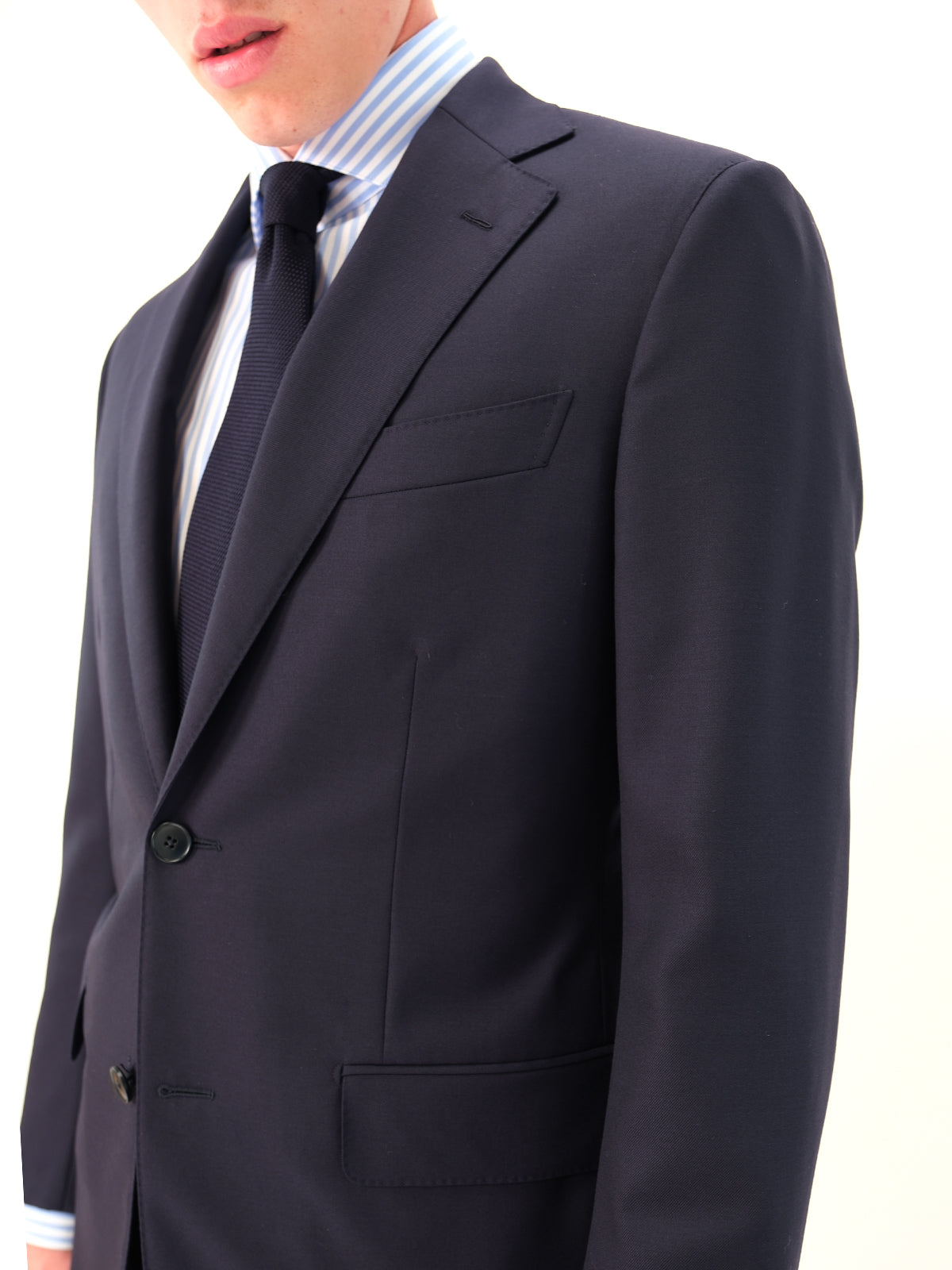 Navy Twill Single Breasted Tiber Suit