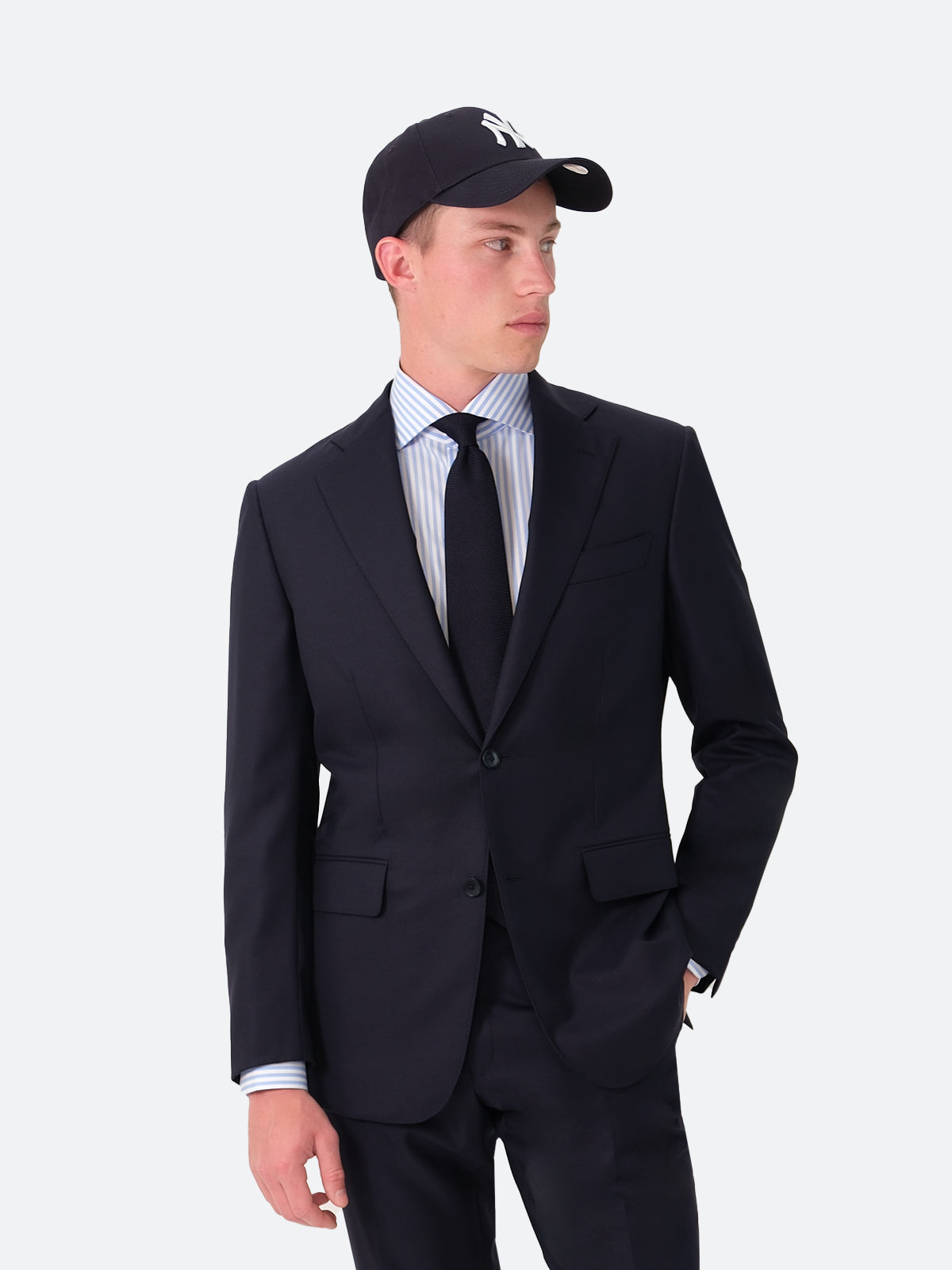 Navy Twill Single Breasted Tiber Suit