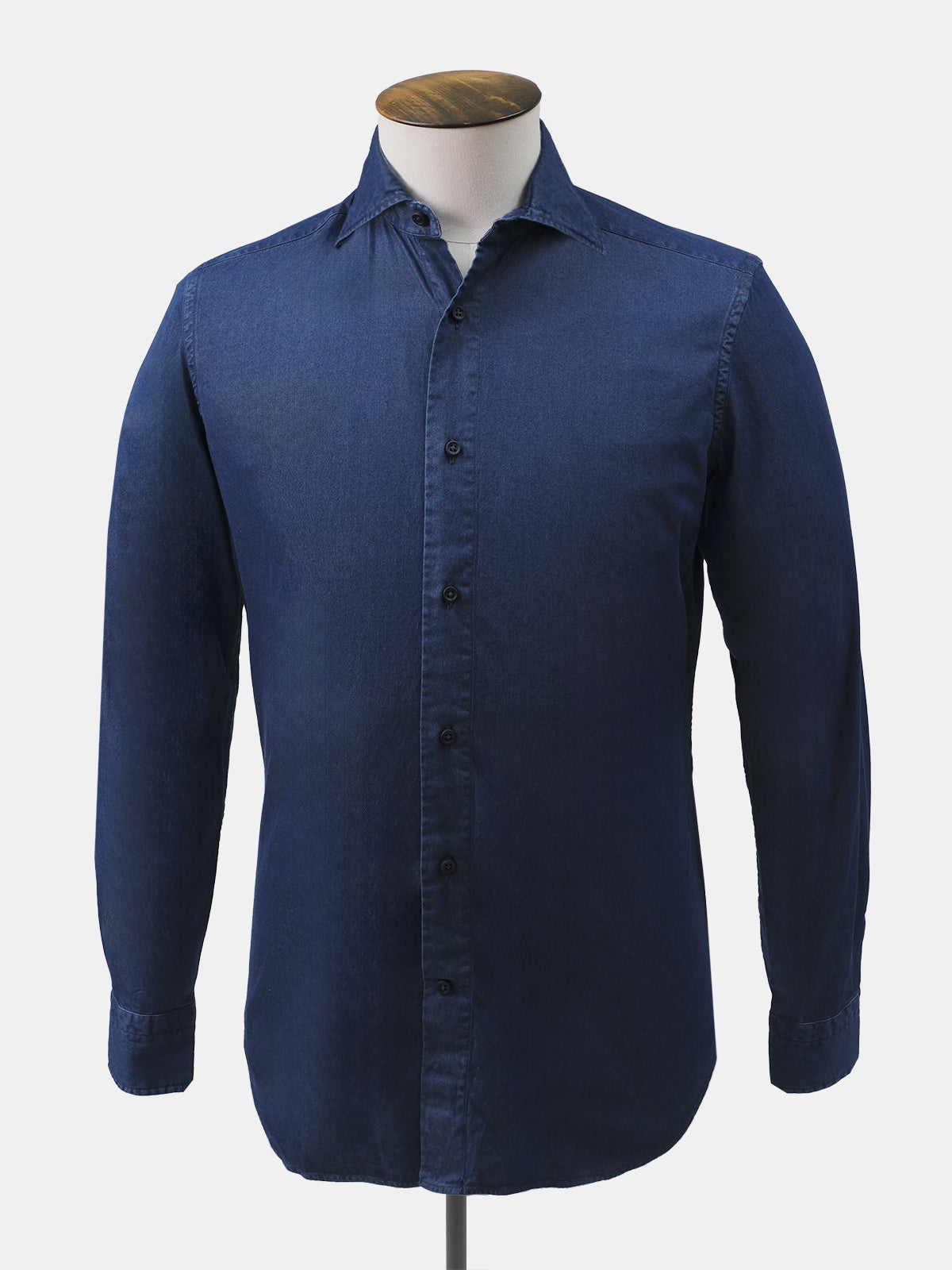 Blue Denim Cutaway Collar Shirt