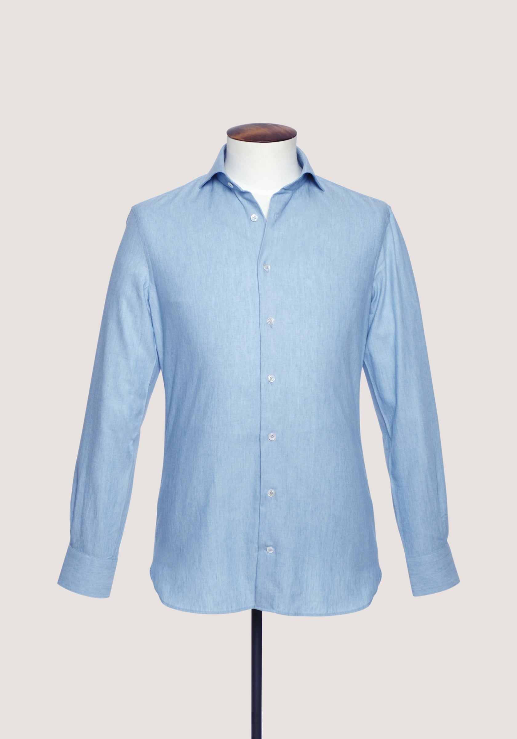 Washed Chambray Shirt – Light Blue