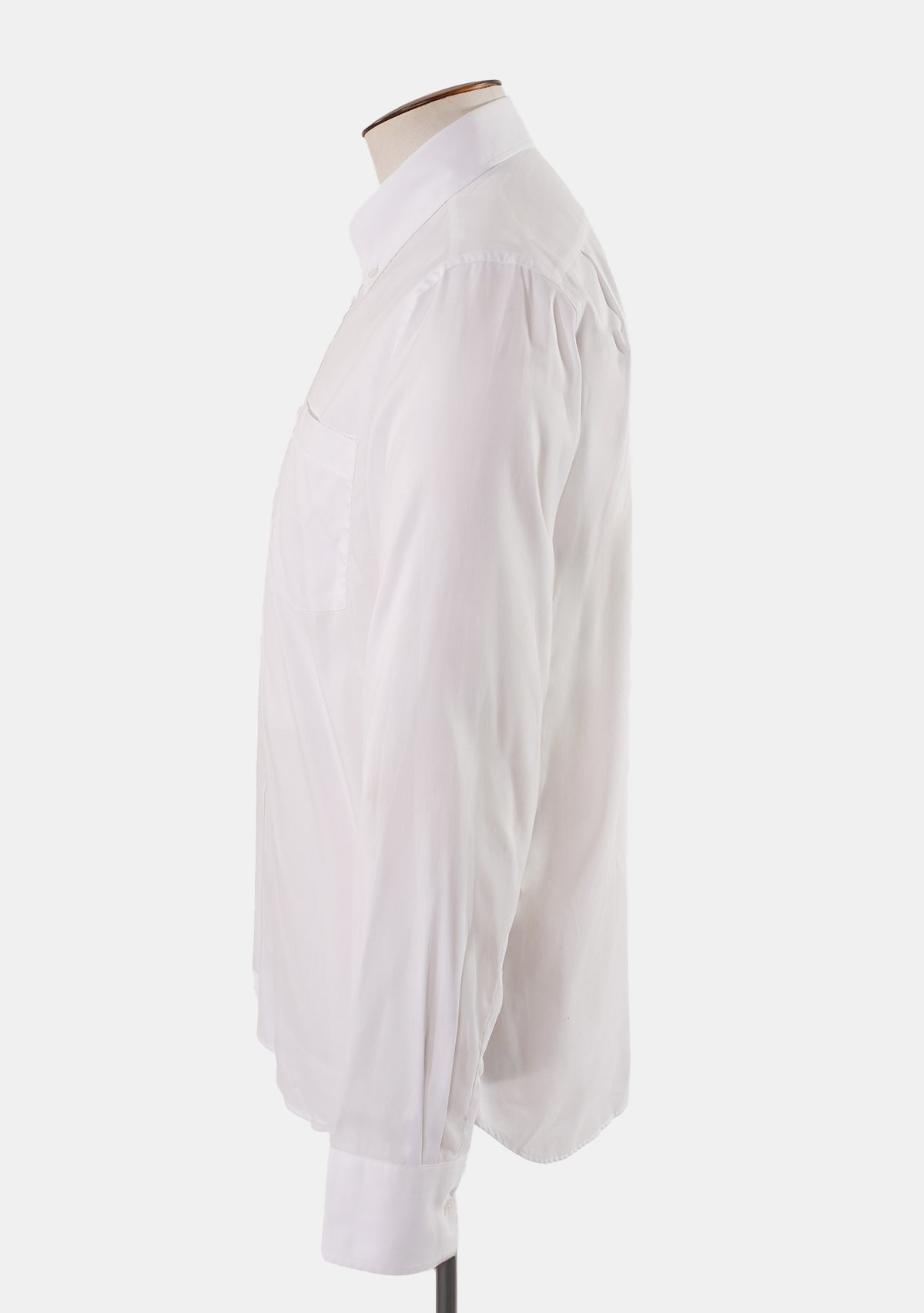 White Fine Twill Button Down Shirt - Sample  - LUCKY LAST