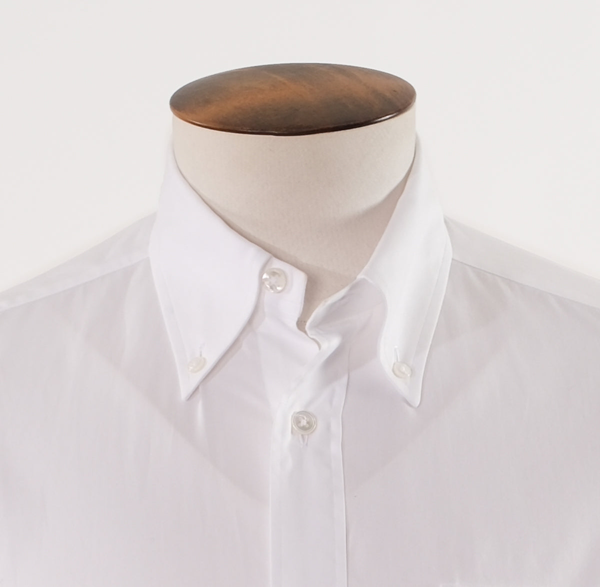 White Fine Twill Button Down Shirt - Sample  - LUCKY LAST