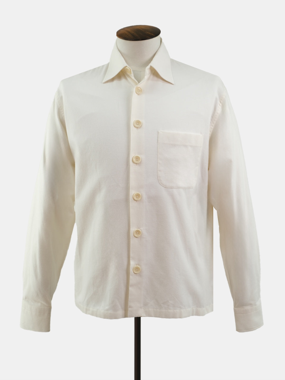 White Flannel Over Shirt Sample