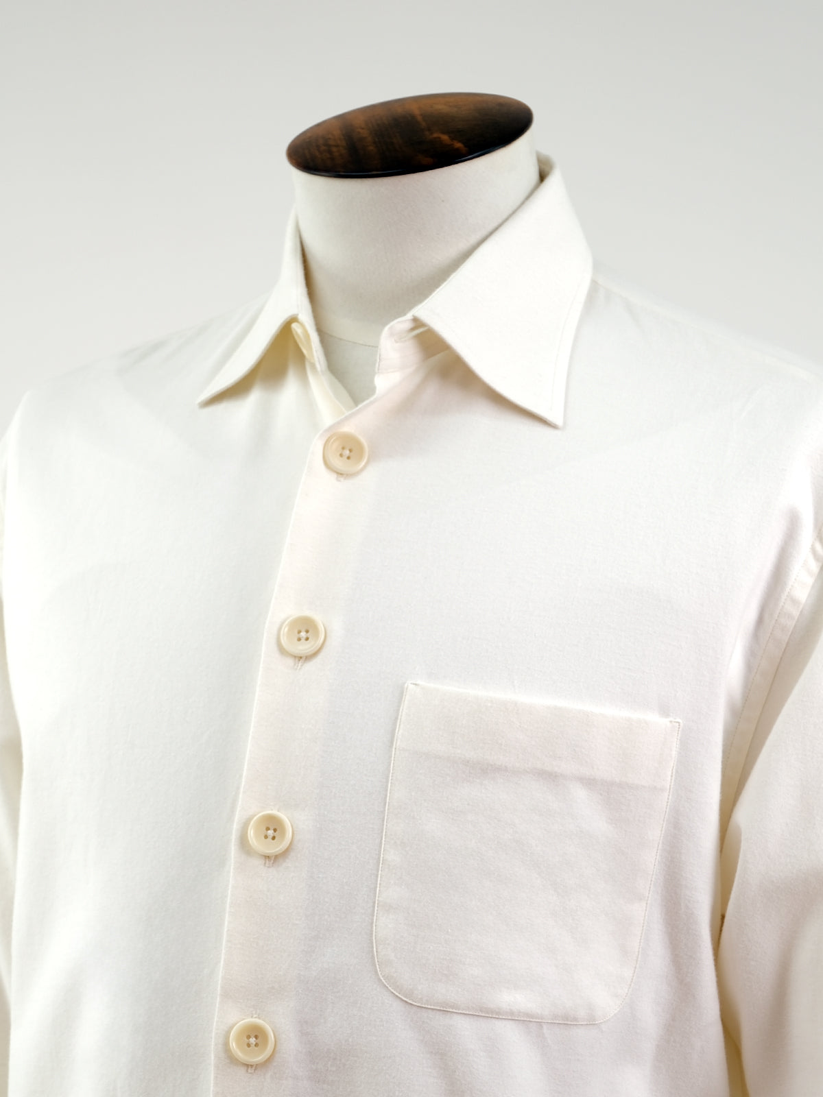 White Flannel Over Shirt Sample