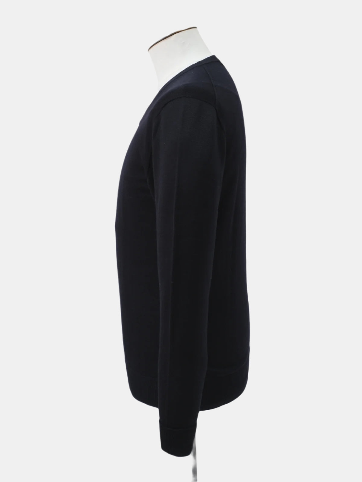 Worlingham V Neck Navy Merino Wool Sweater