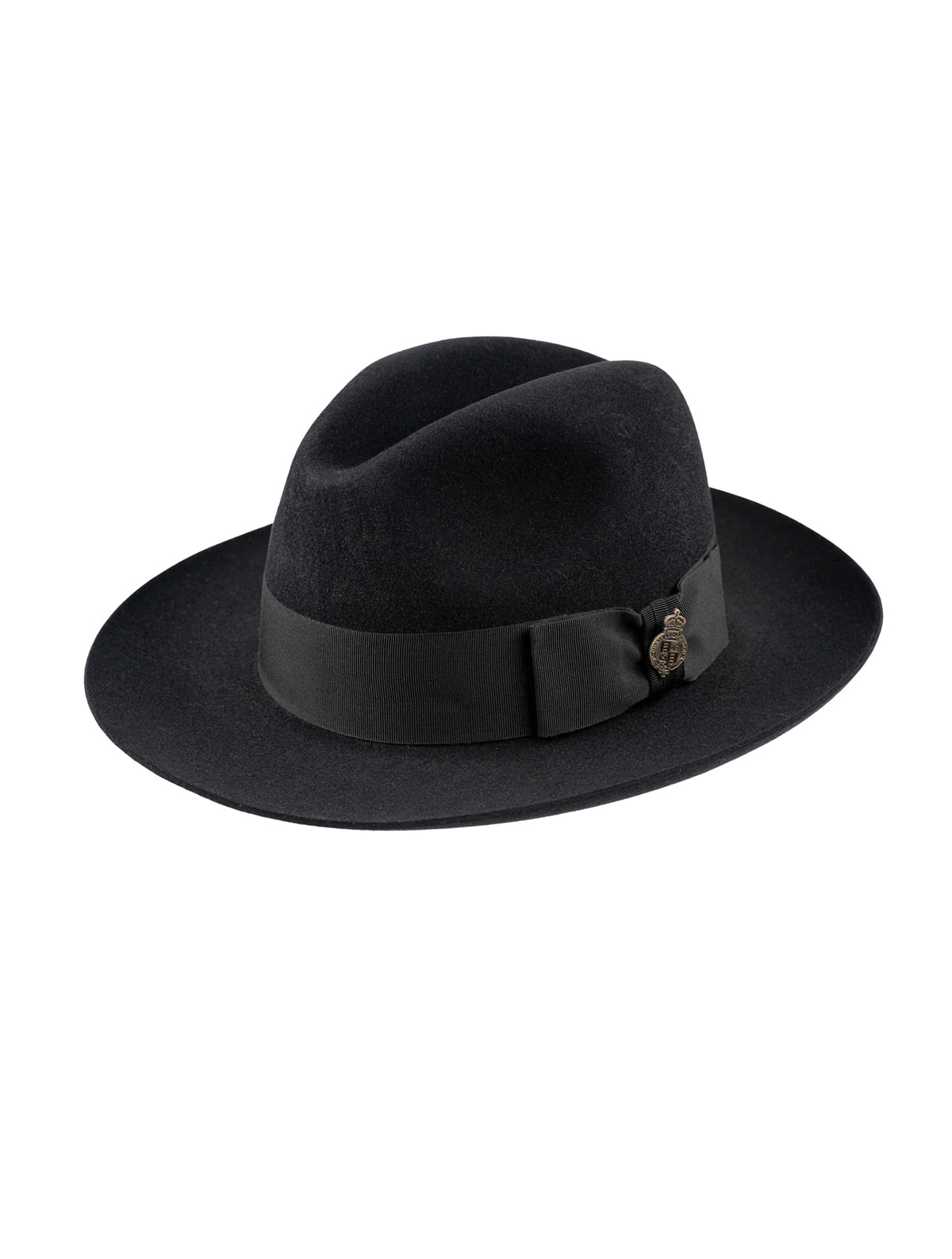 Christys' Classic Felt Fedora Hat - Black