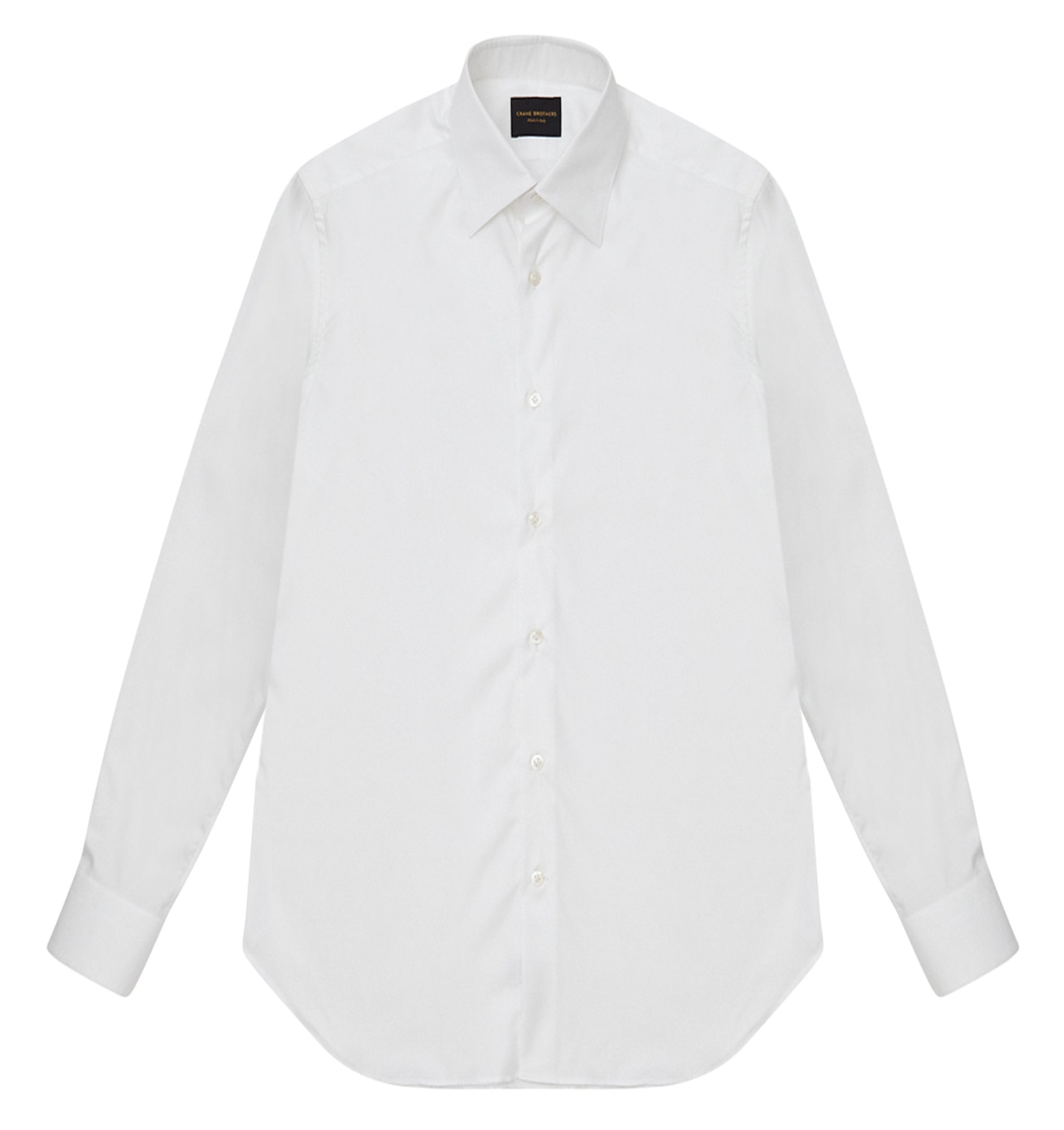 White Alto Handmade Spread-Collar Shirt