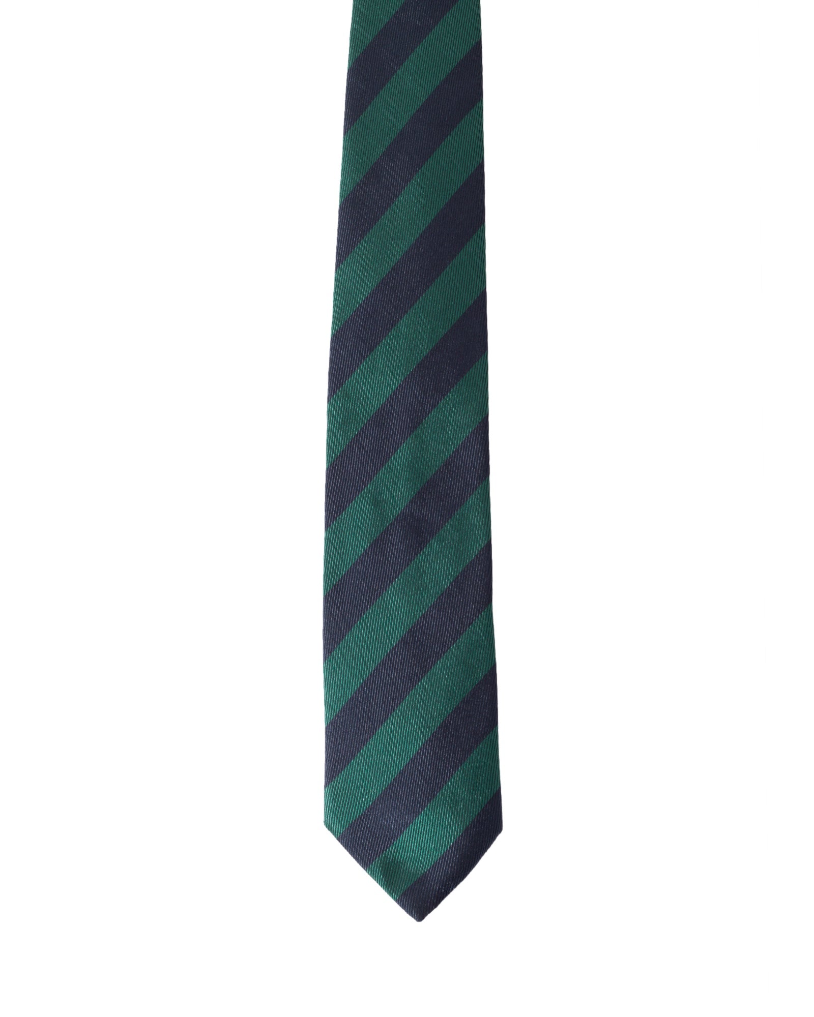 Fumagalli Forest & Navy Block Stripe Tie