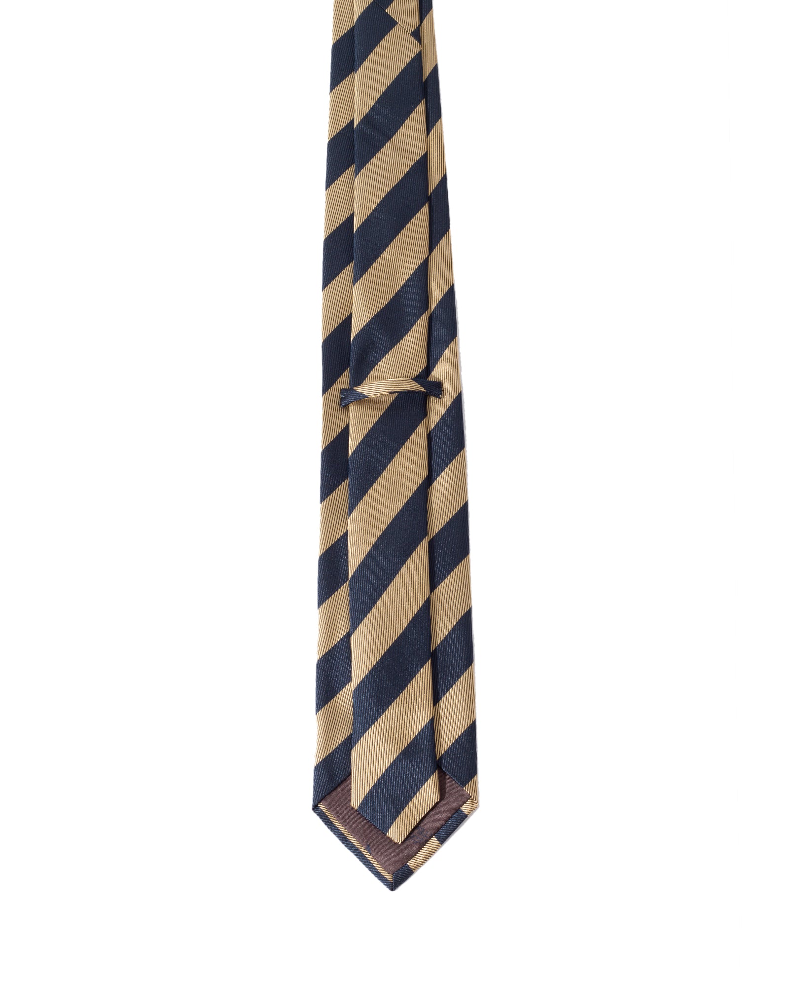 Fumagalli Tan & Navy Block Stripe Tie
