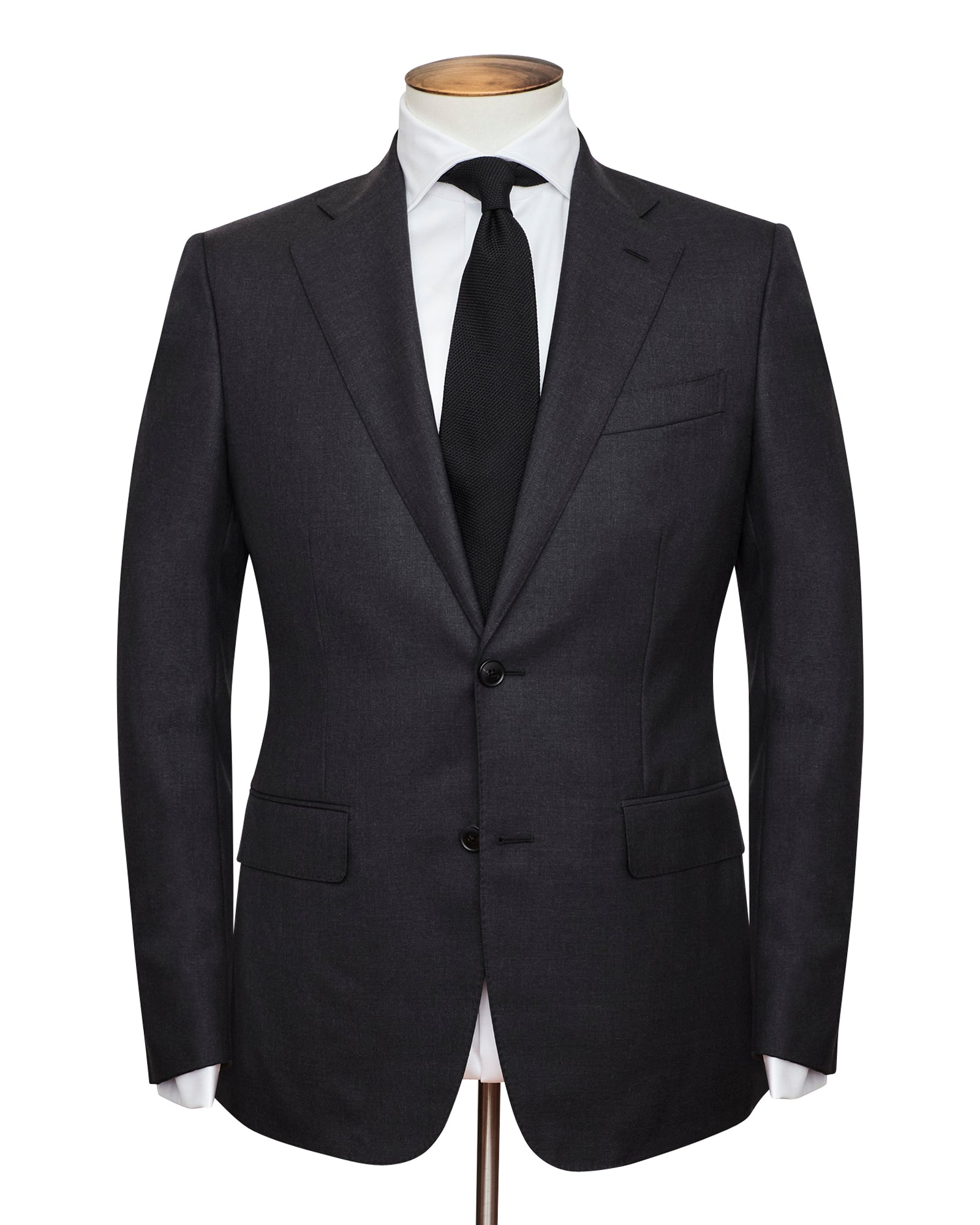 Charcoal Twill Single Breasted Serchio Suit