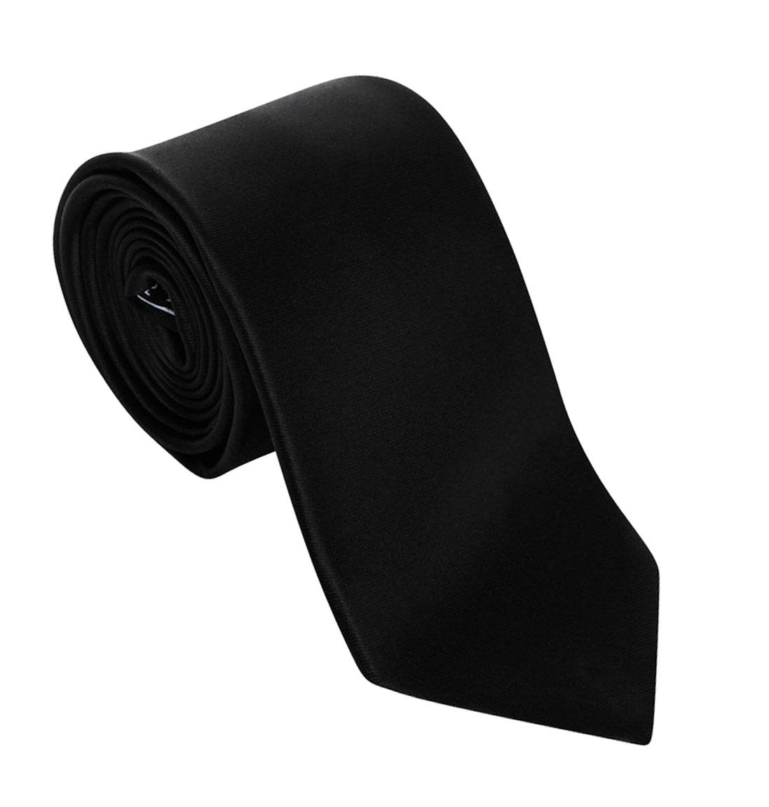 Black Satin Silk Tie