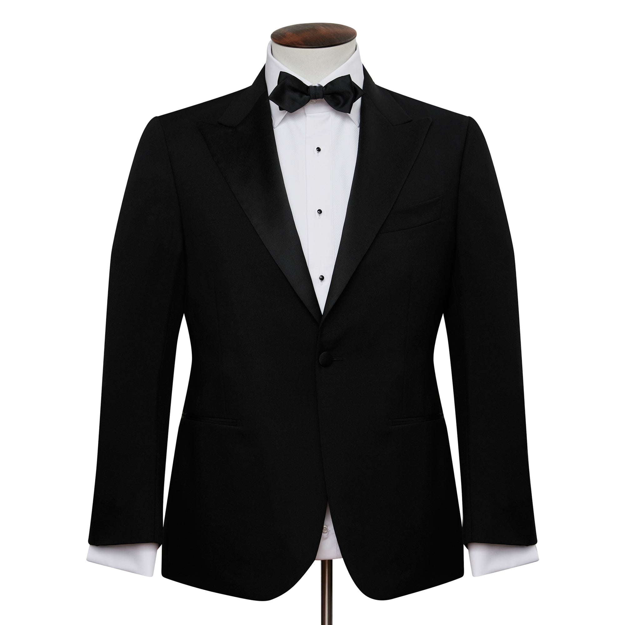 White Tuxedo Dinner Shirt with Black Stud Front