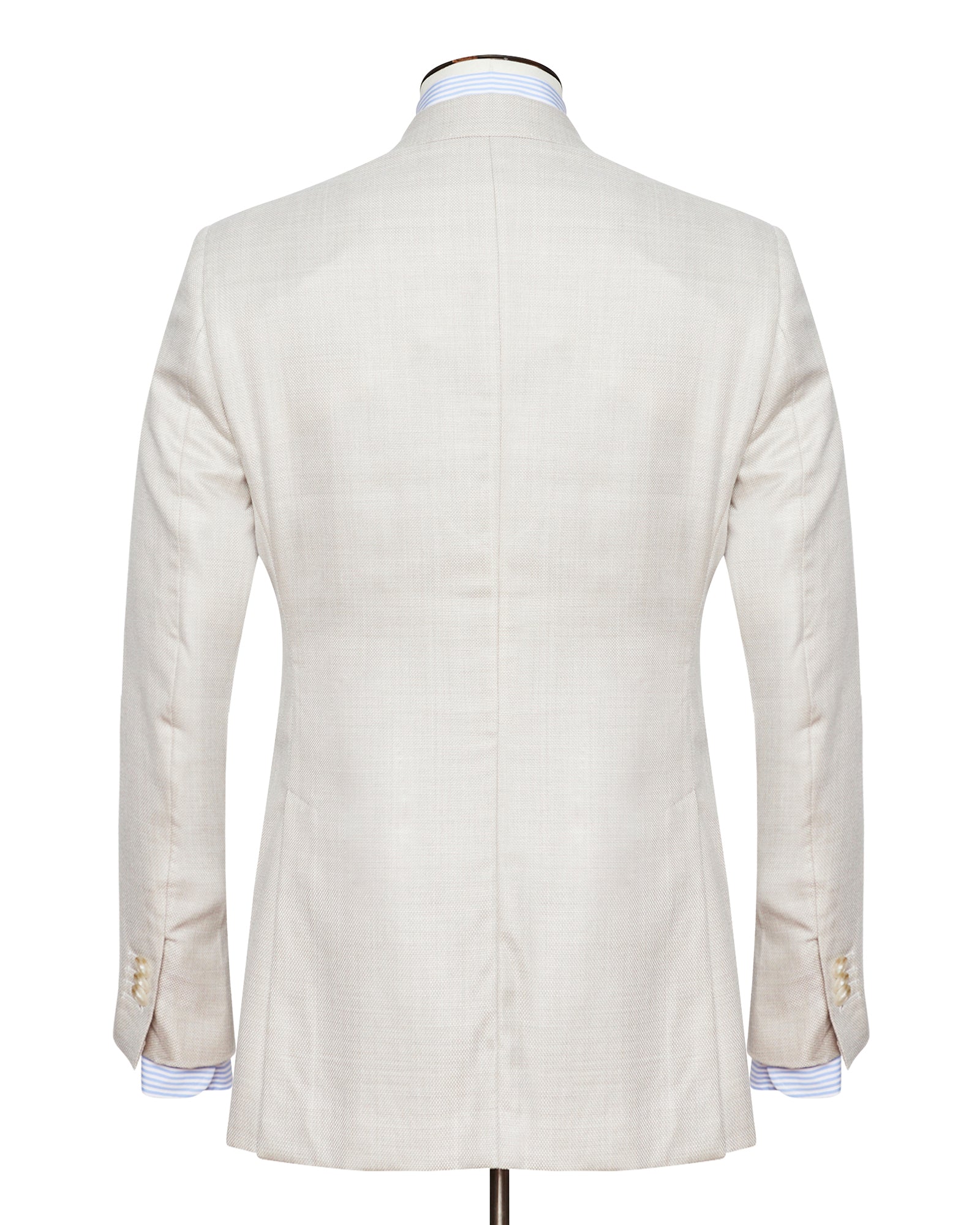 Ecru Wool Silk & Linen Blazer