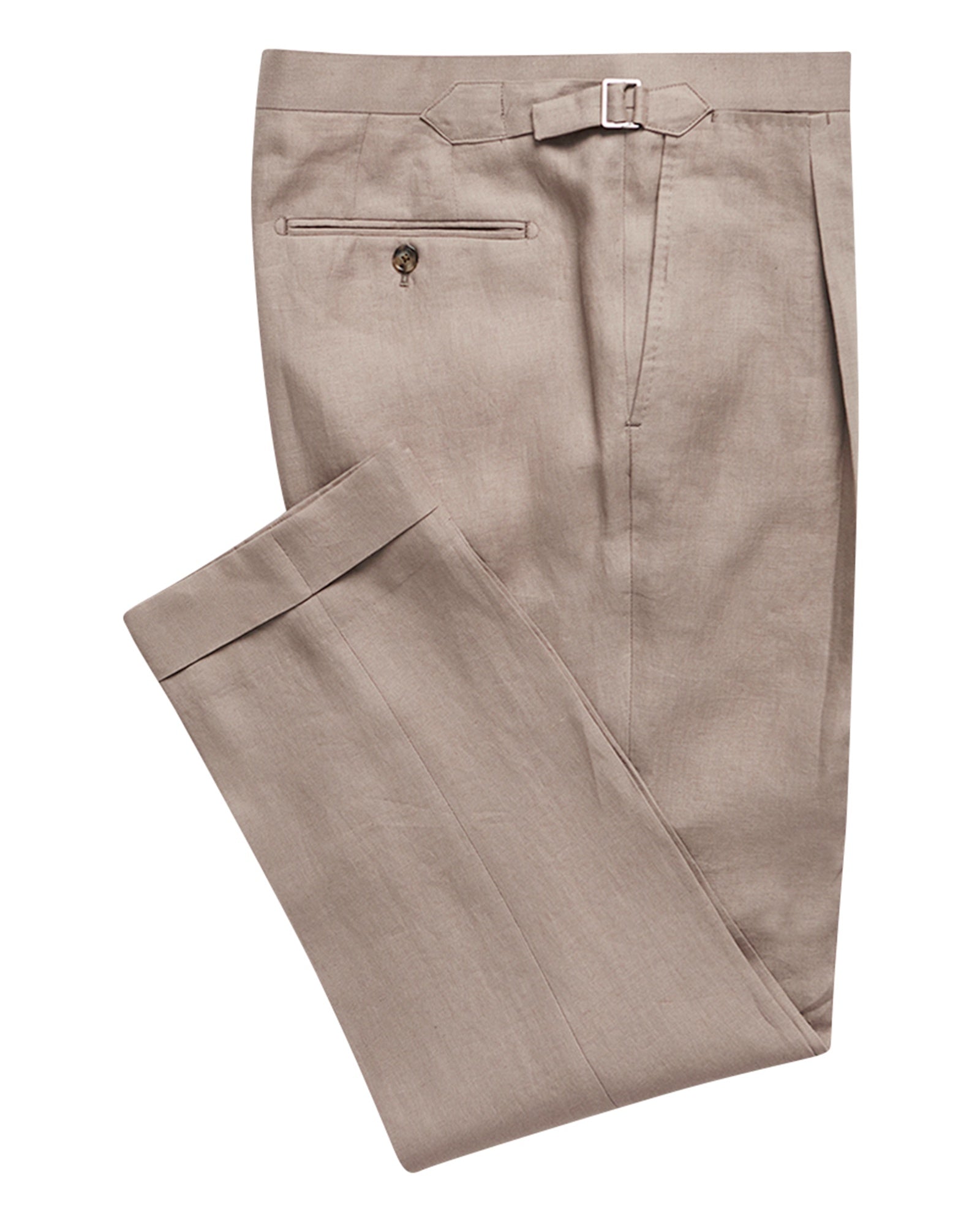 Stone Summer Linen Pleated Trouser