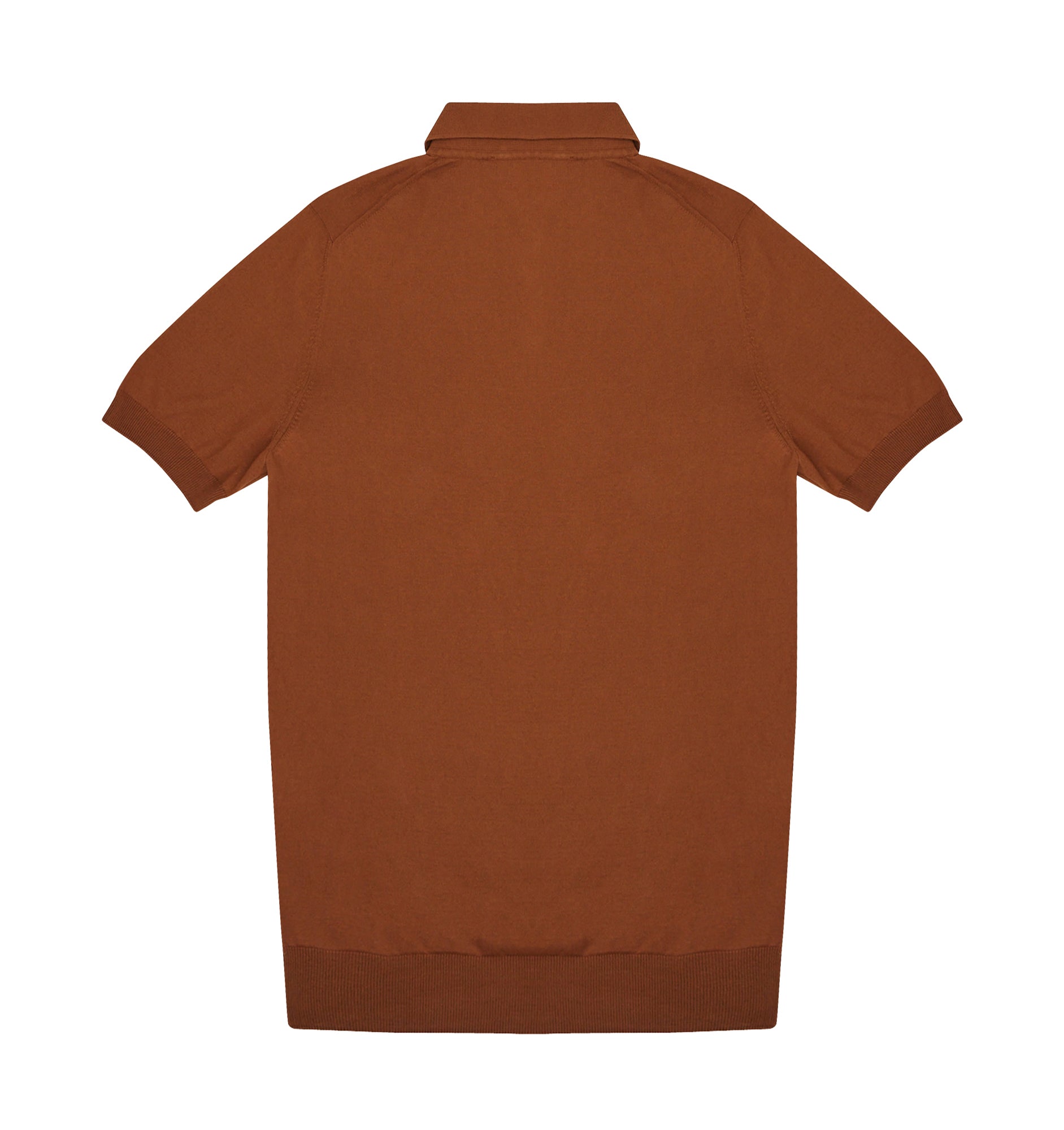 Tobacco Cotton Jersey Polo Shirt