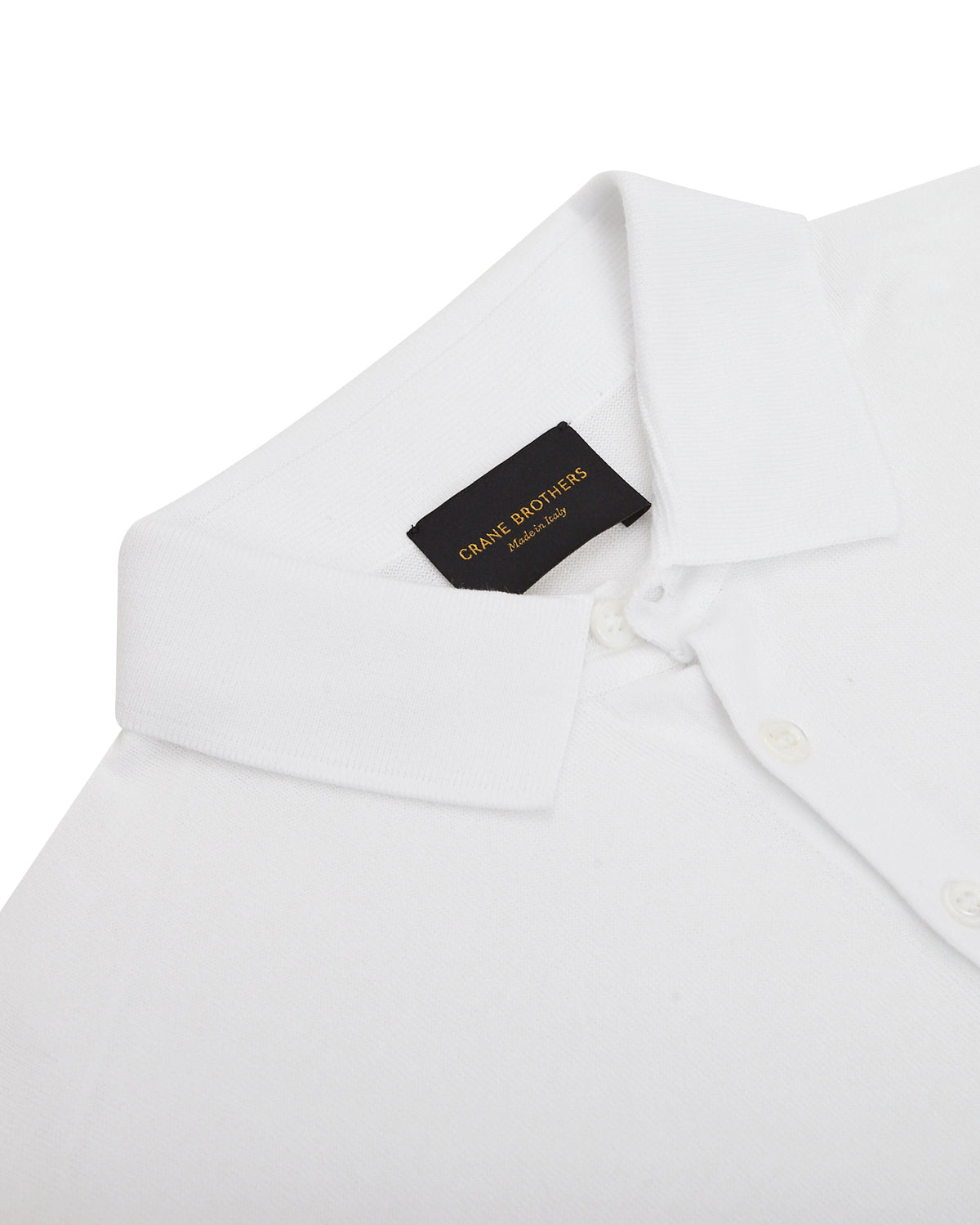 White Cotton Jersey Polo Shirt