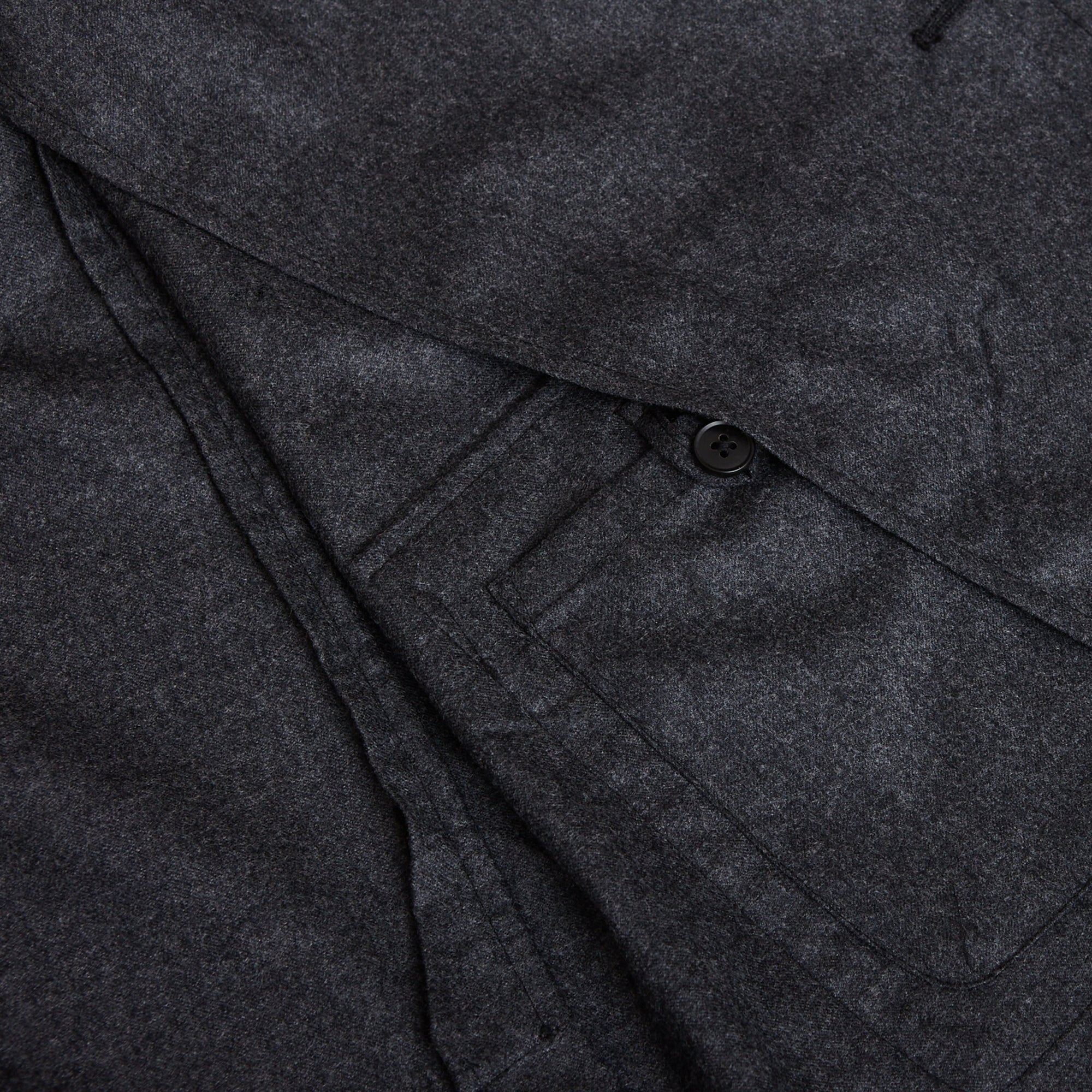 Charcoal Wool Flannel Field Jacket