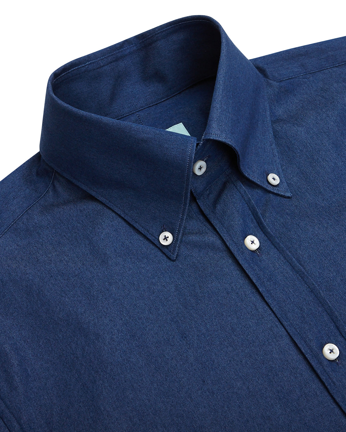 Dark Blue Denim Button-Down Shirt