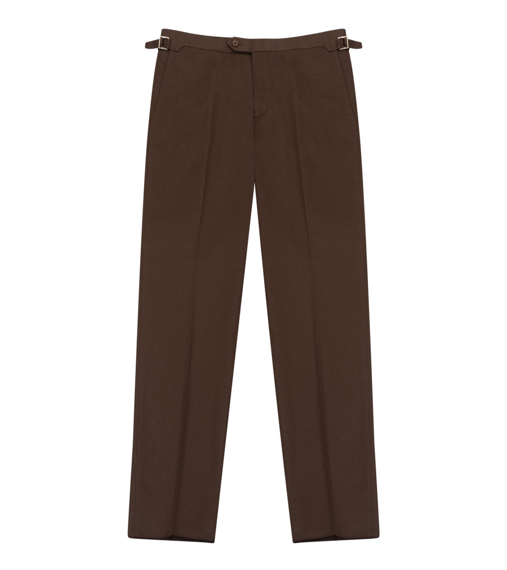 Cocoa Cotton Dress Trouser with Side Adjusters