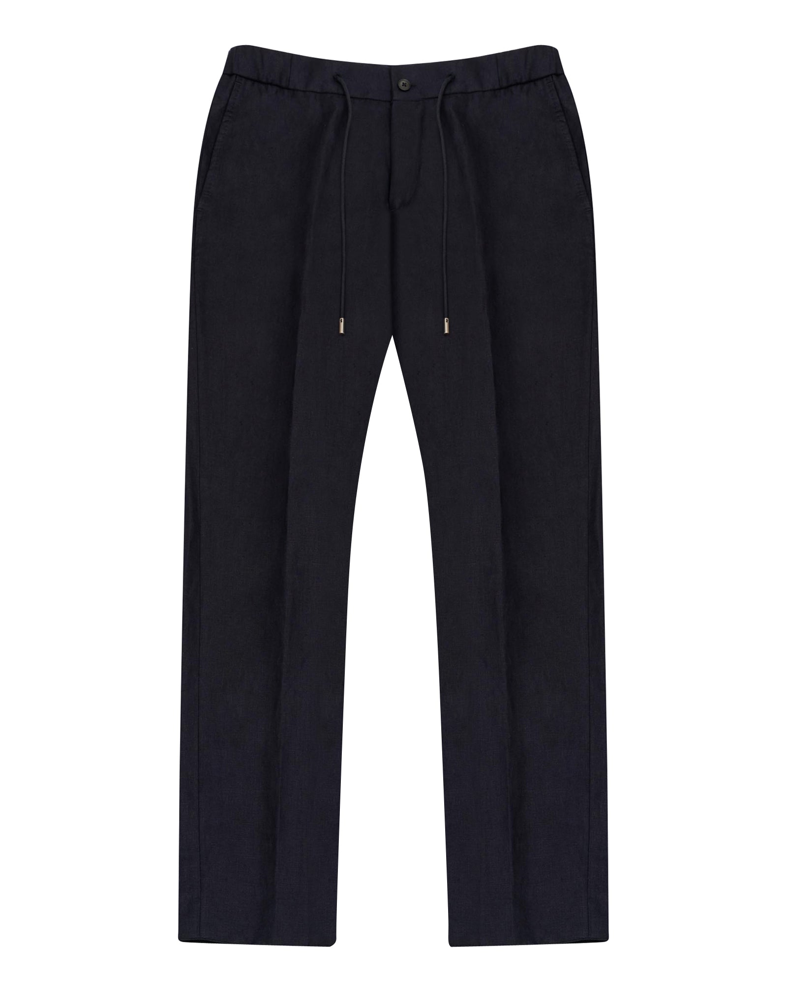 Midnight Navy Tolomeo Linen Drawstring Trouser