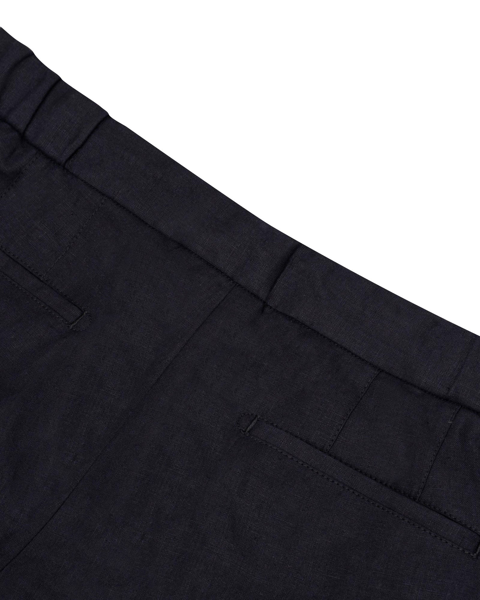 Midnight Navy Tolomeo Linen Drawstring Trouser