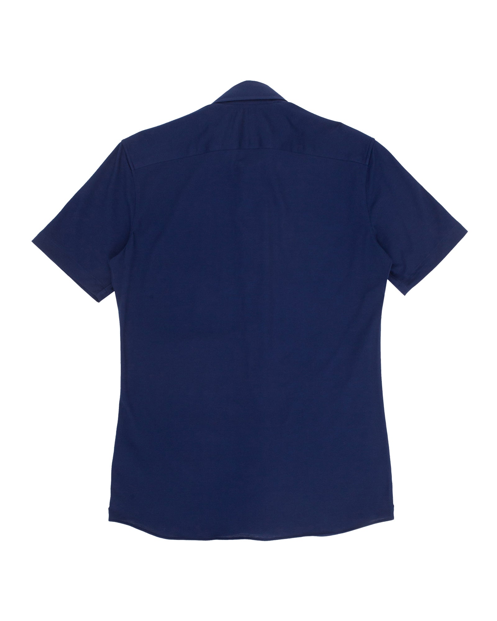 Royal Blue Cotton Pique Short Sleeved Shirt