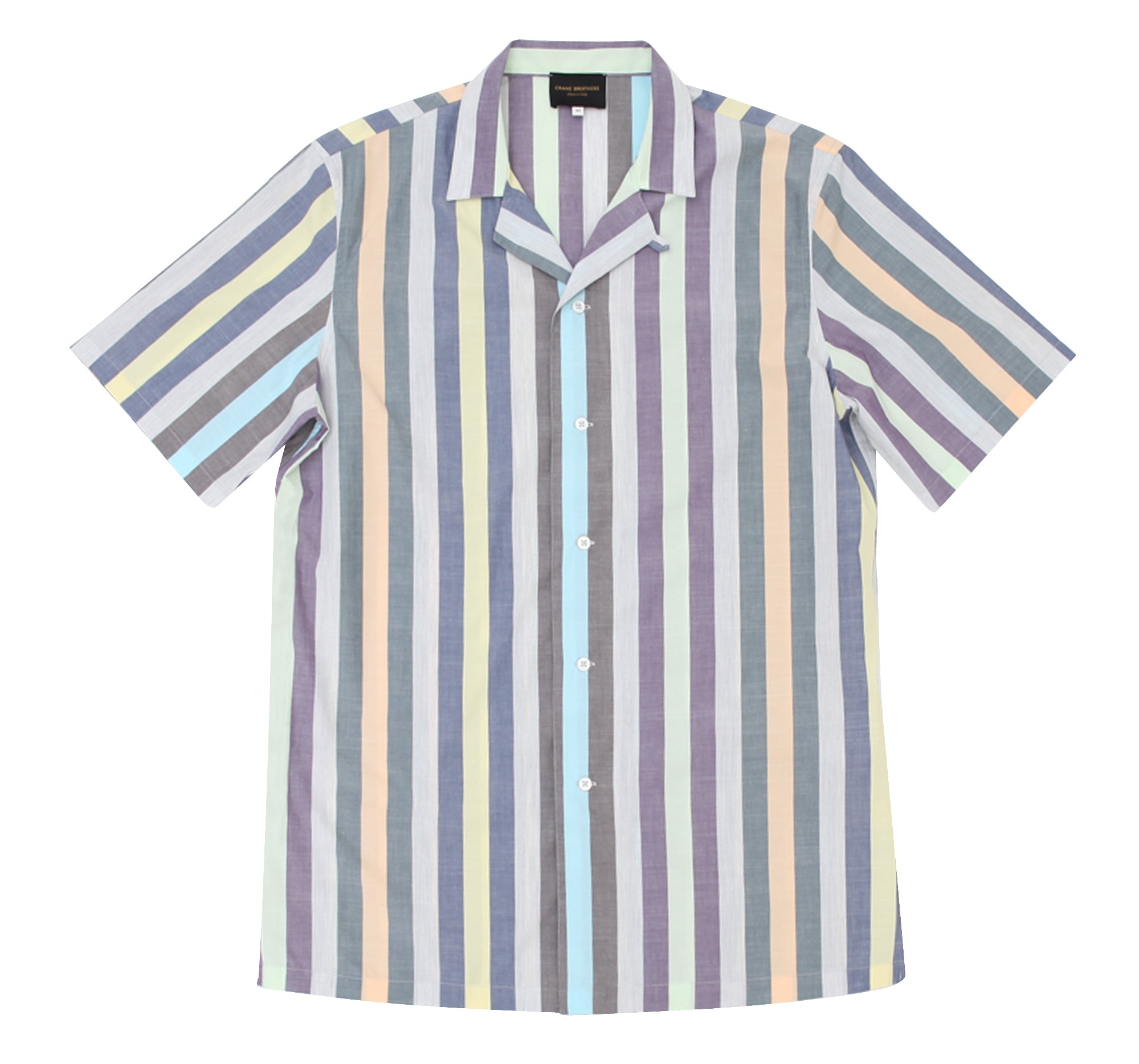 Pastel Multi Stripe Camp Collar Shirt