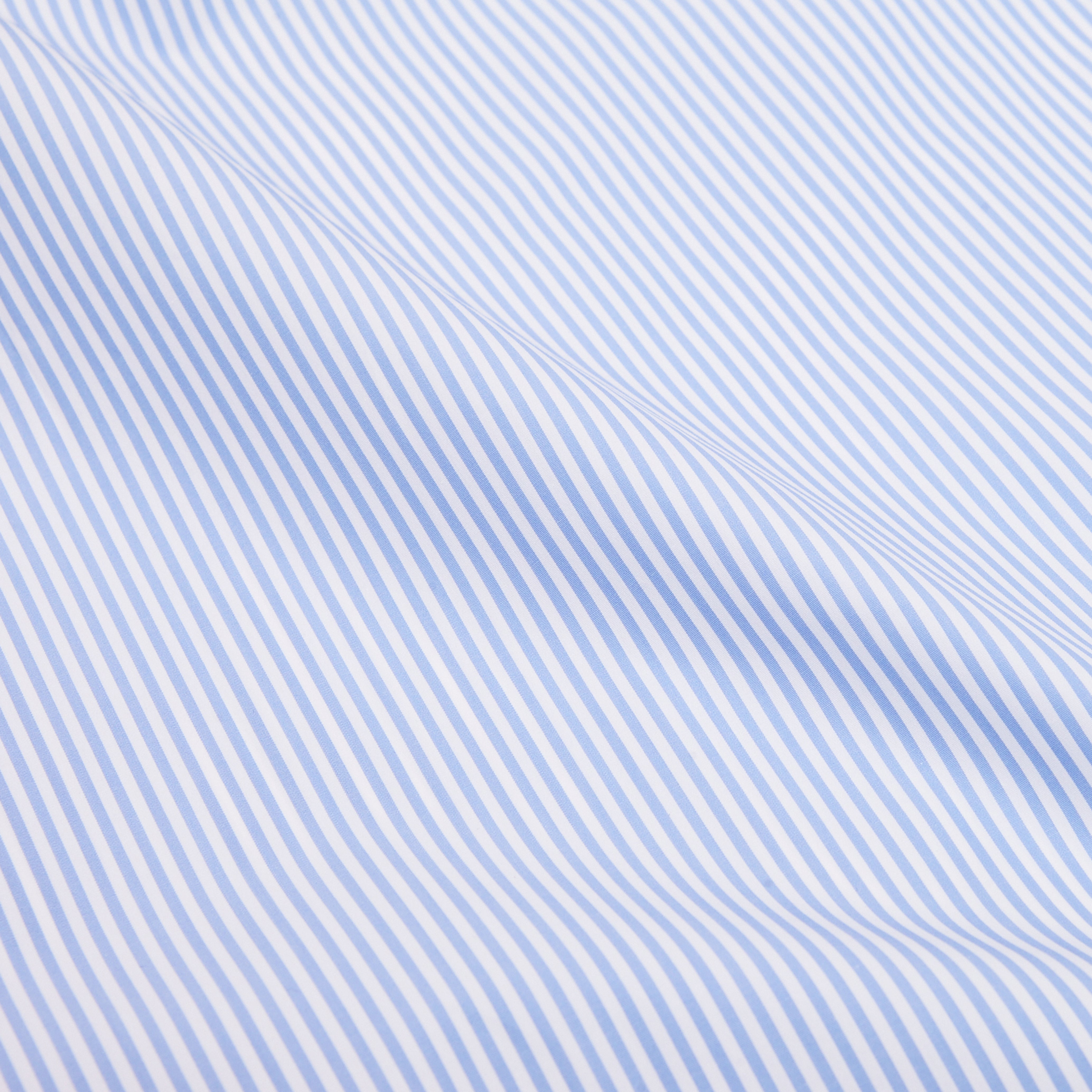 Blue Patchwork Stripe Spread Collar Shirt