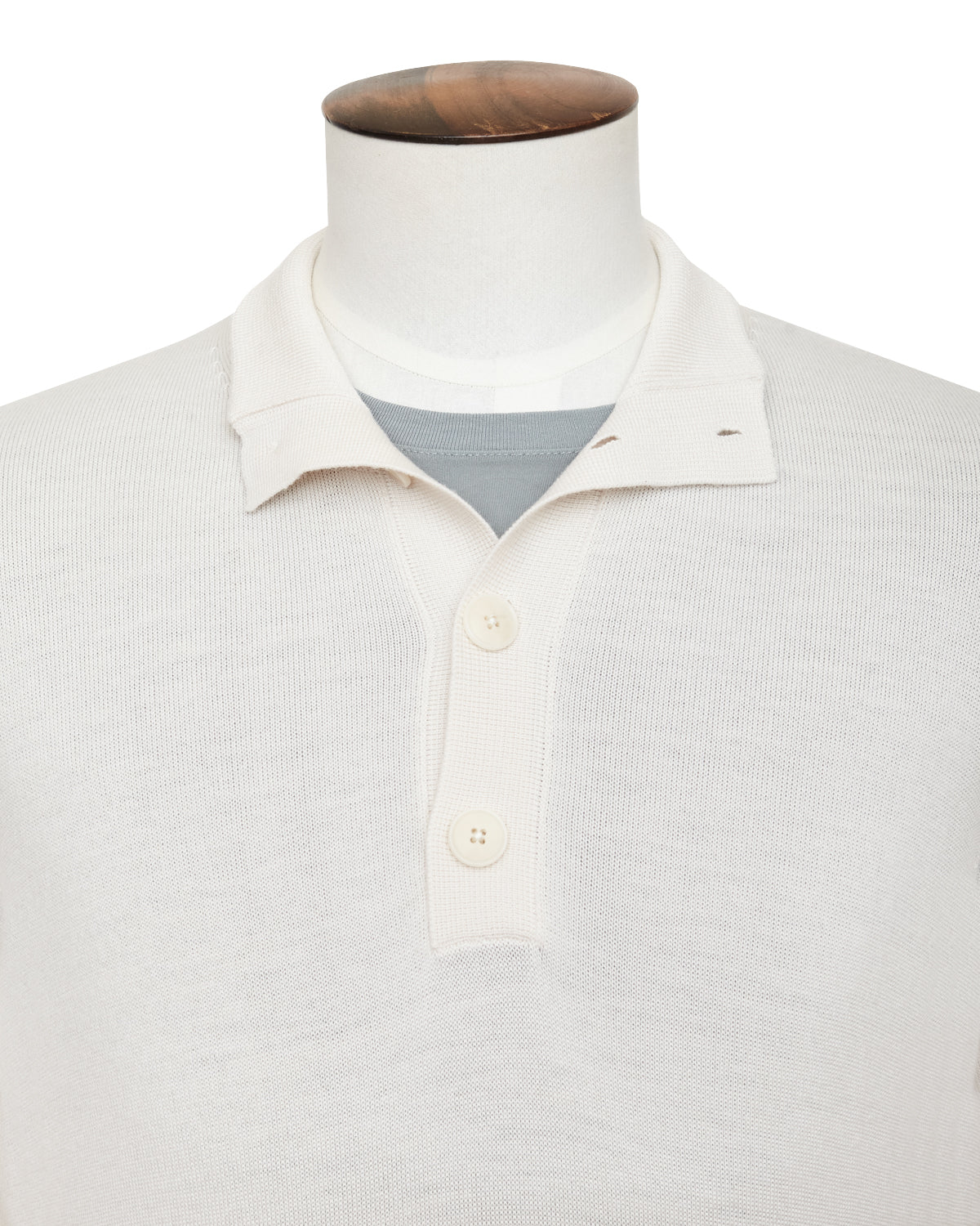 Off-White Merino Half-Button Sweater