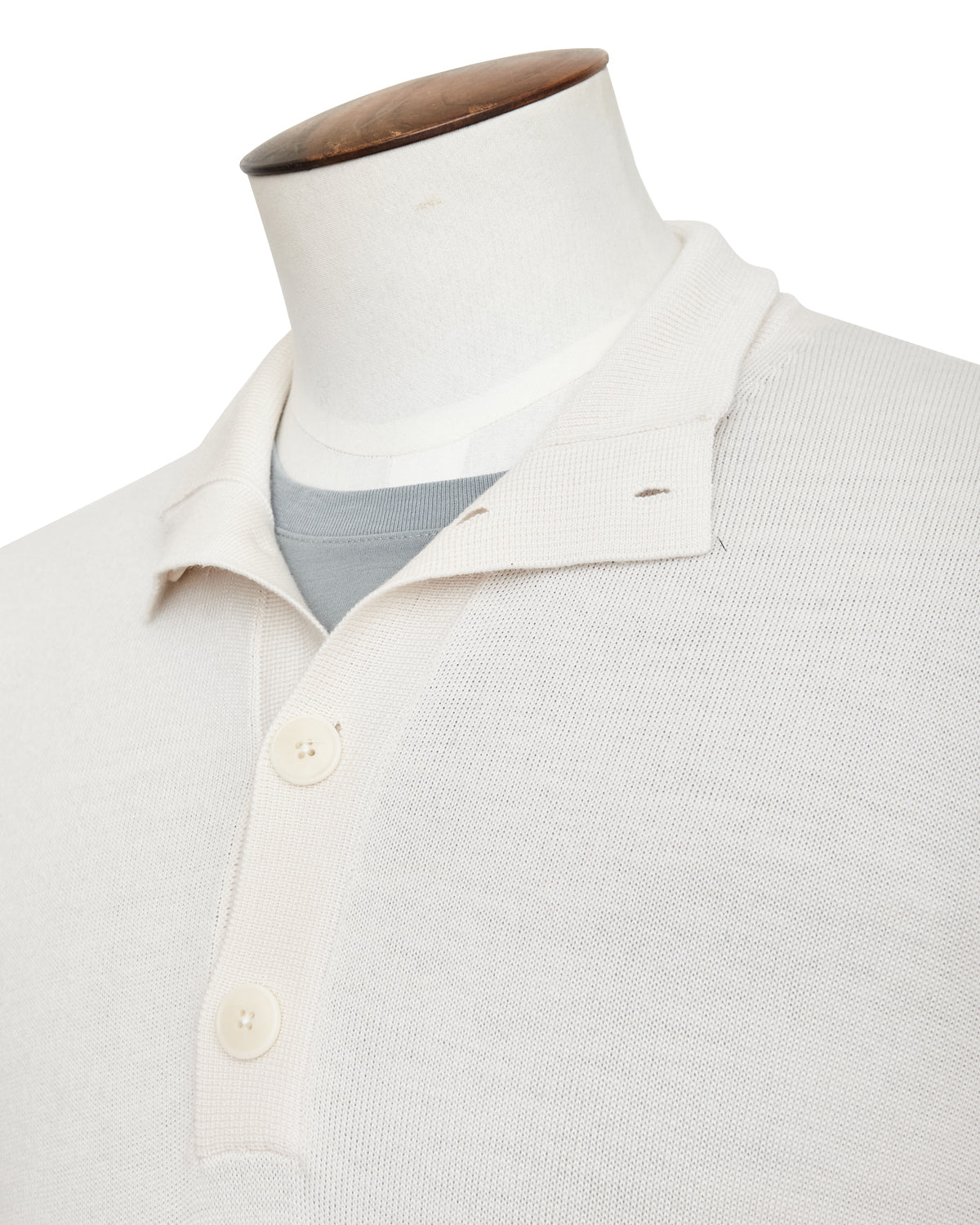 Off-White Merino Half-Button Sweater